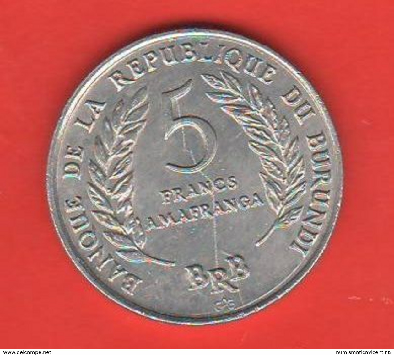 Burundi 5 Franchi Francs 1968 Republic De Burundi Aluminum Coin - Burundi