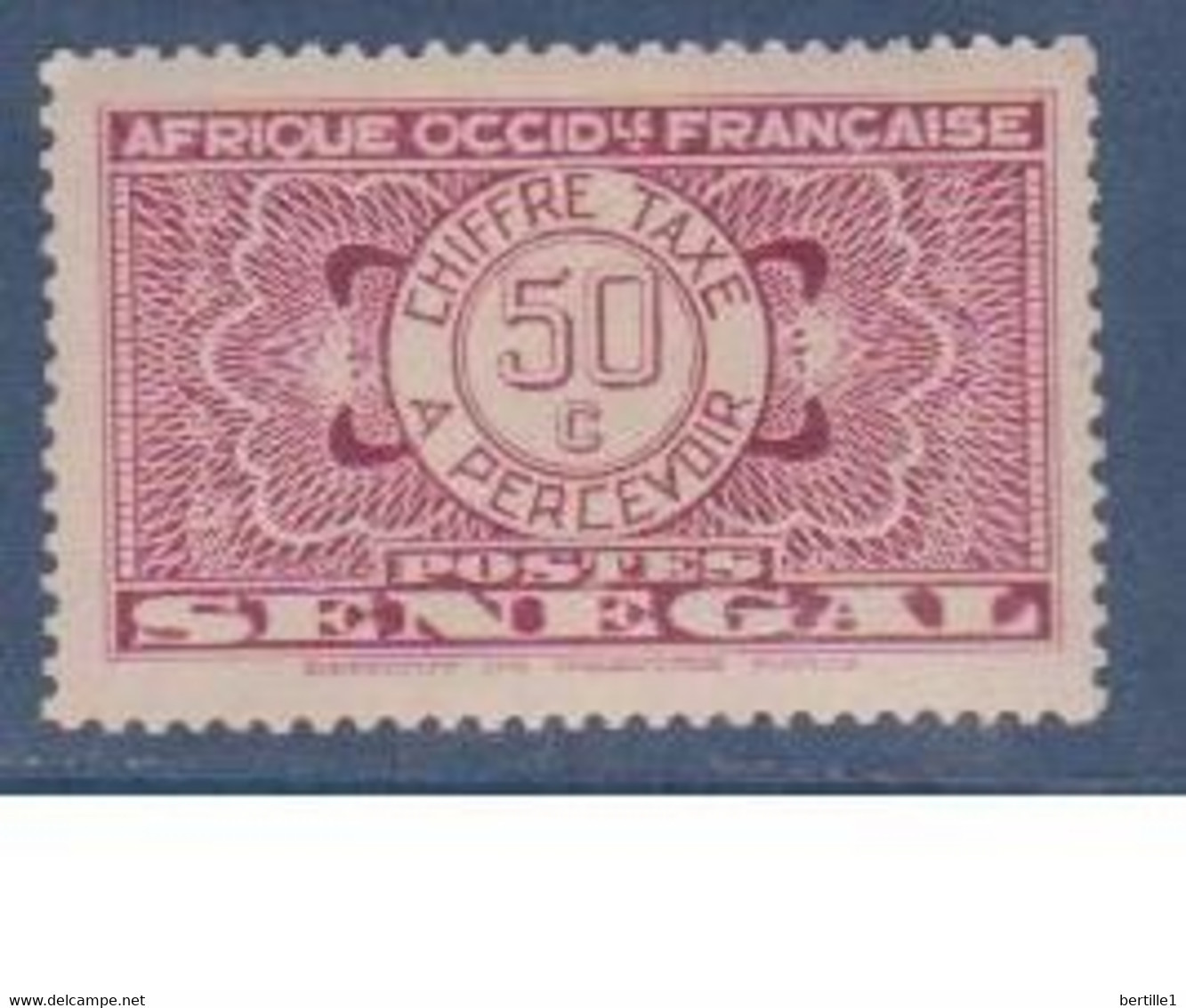 SENEGAL                N° YVERT  :  TAXE 27     NEUF SANS GOMME        ( S G     2 / 12 ) - Timbres-taxe