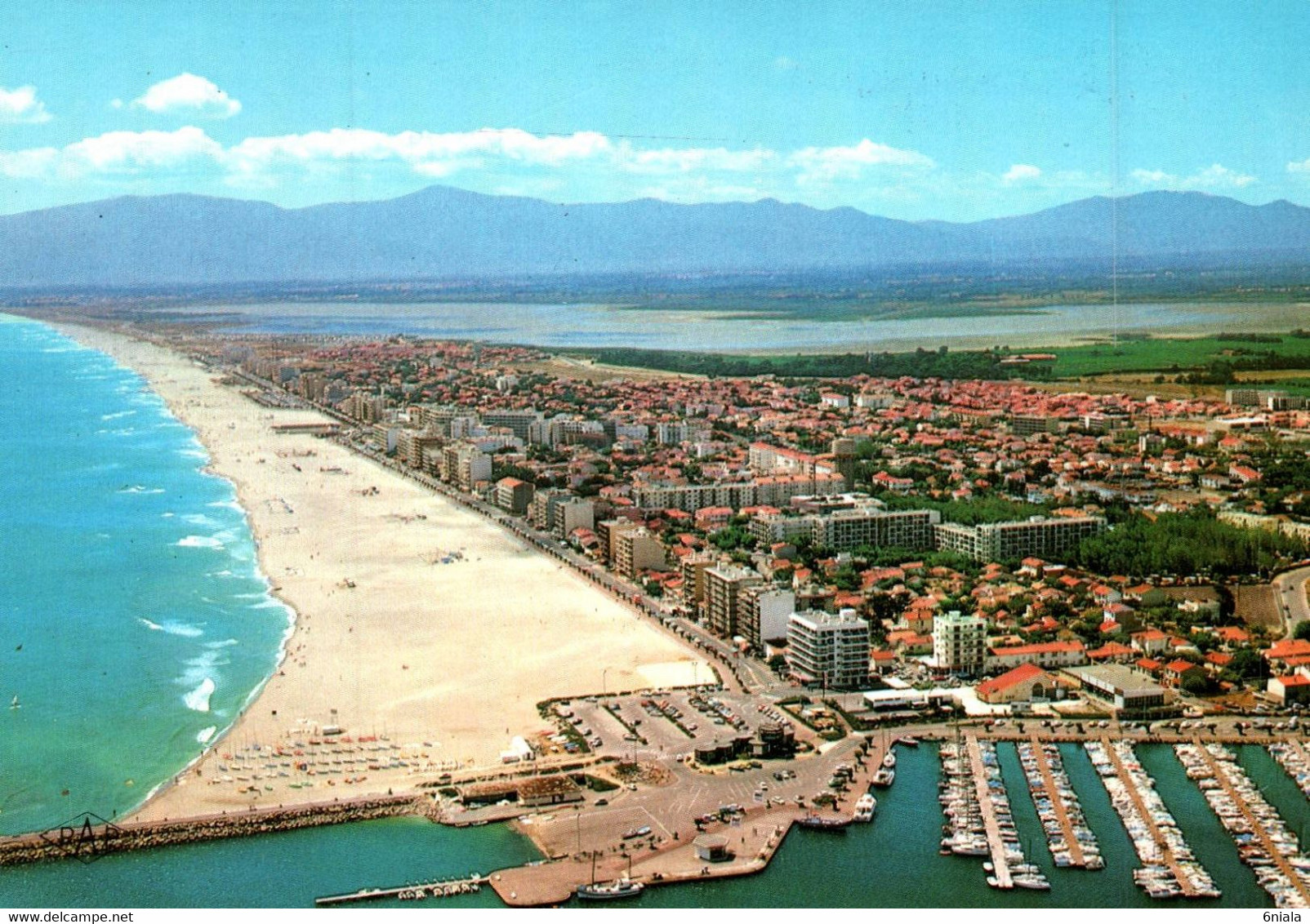 CANET Saint Nazaire EN ROUSSILLON  Vue Générale Du Port Et De La Plage  (recto-verso) 66 Pyrénées Orientales - Canet En Roussillon