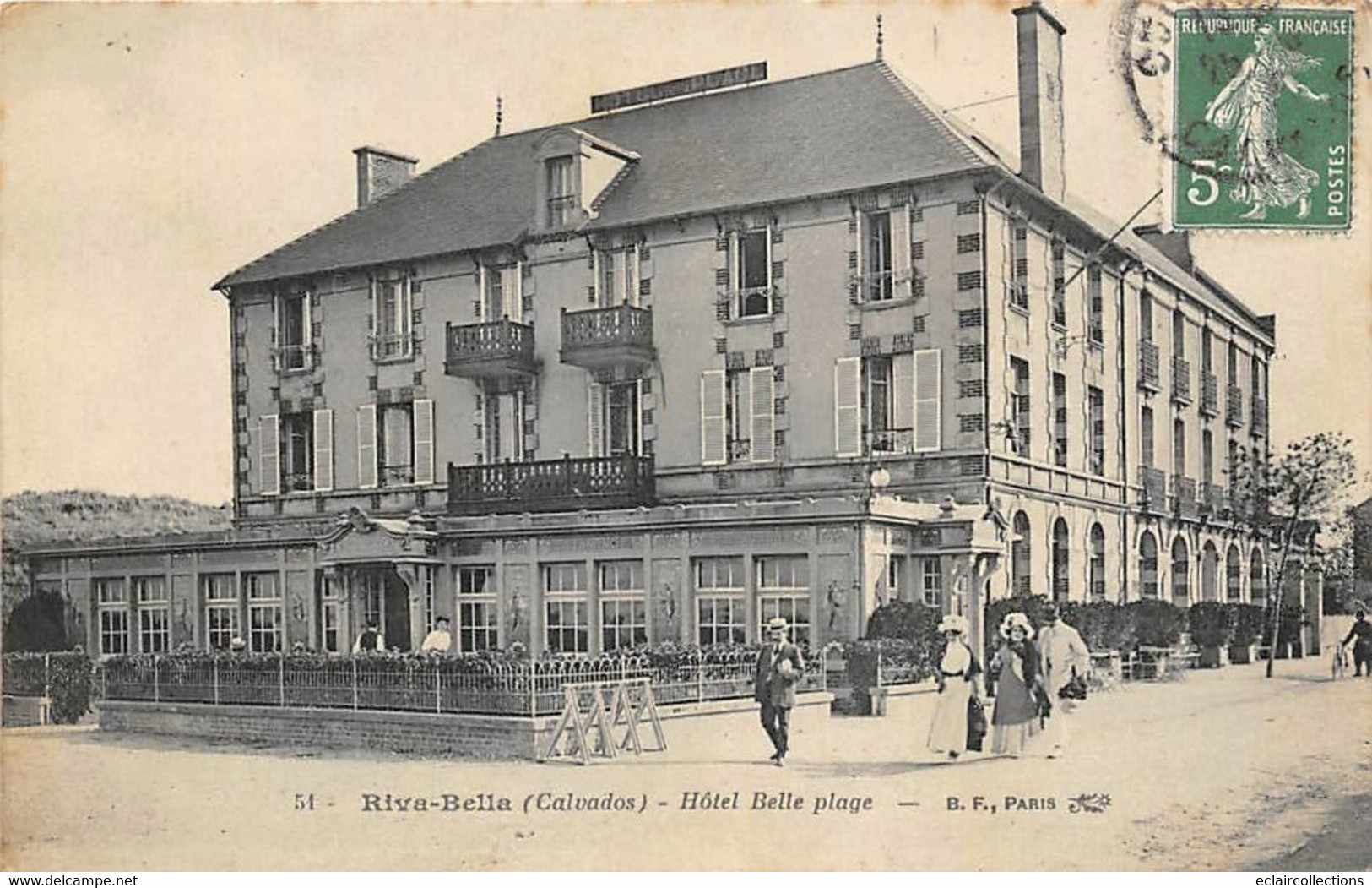 Ouistreham           14         Hôtel  Belle Plage   N° BF 51        (voir Scan) - Ouistreham