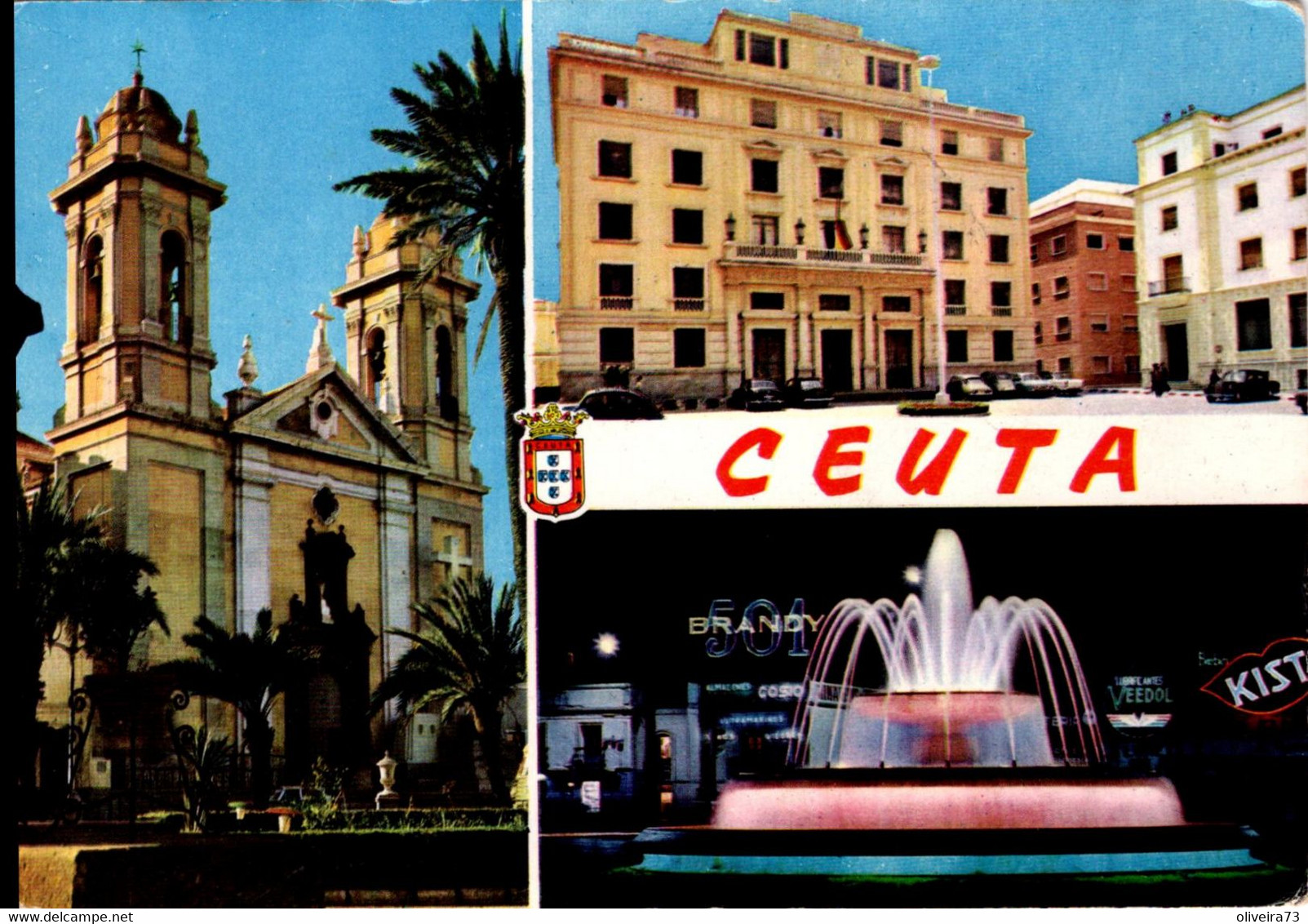 CEUTA - Catedral, Correos, Fuente Luminosa - Ceuta