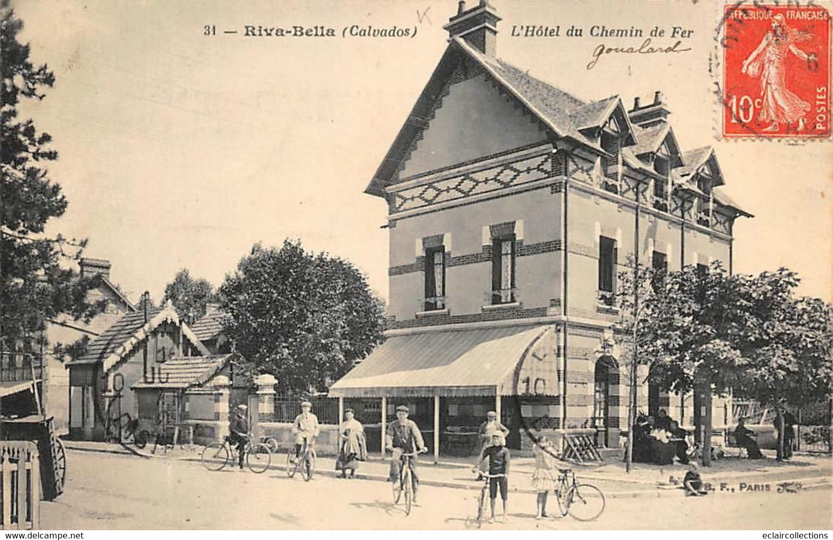 Ouistreham           14         Hôtel  Du Chemin De Fer            (voir Scan) - Ouistreham