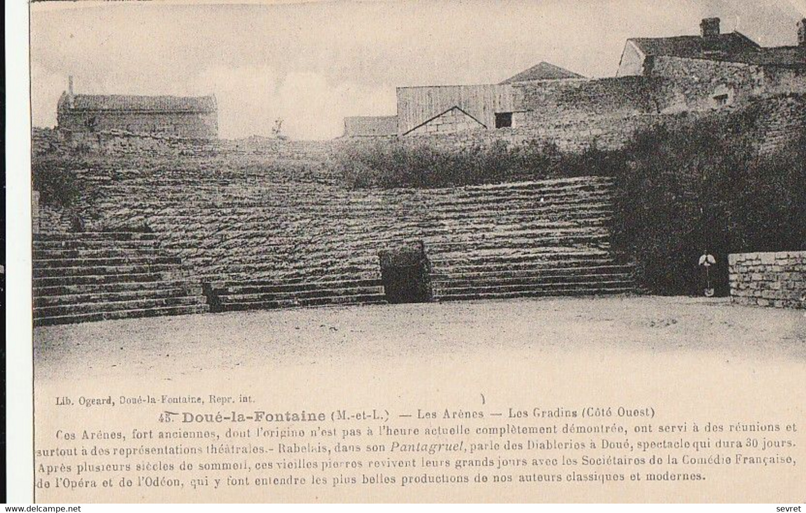 DOUE-la-FONTAINE. - Les Arènes - Les Gradins(Côté Ouest). Carte Didactique - Doue La Fontaine