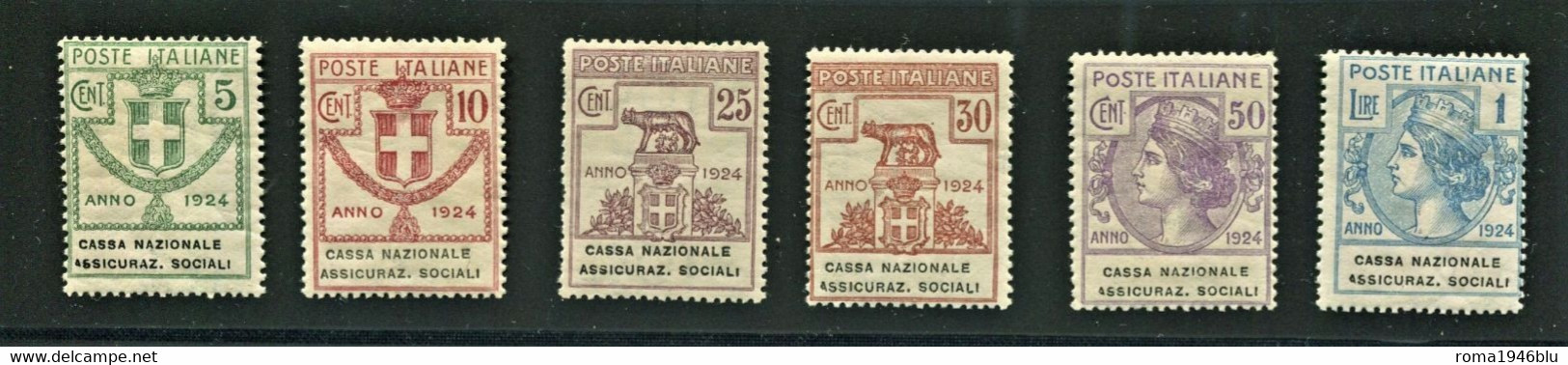 REGNO ENTI PARASTATALI 1924 CASSA NAZIONALE ASSICURAZ. SOCIALI ** MNH - Franchise