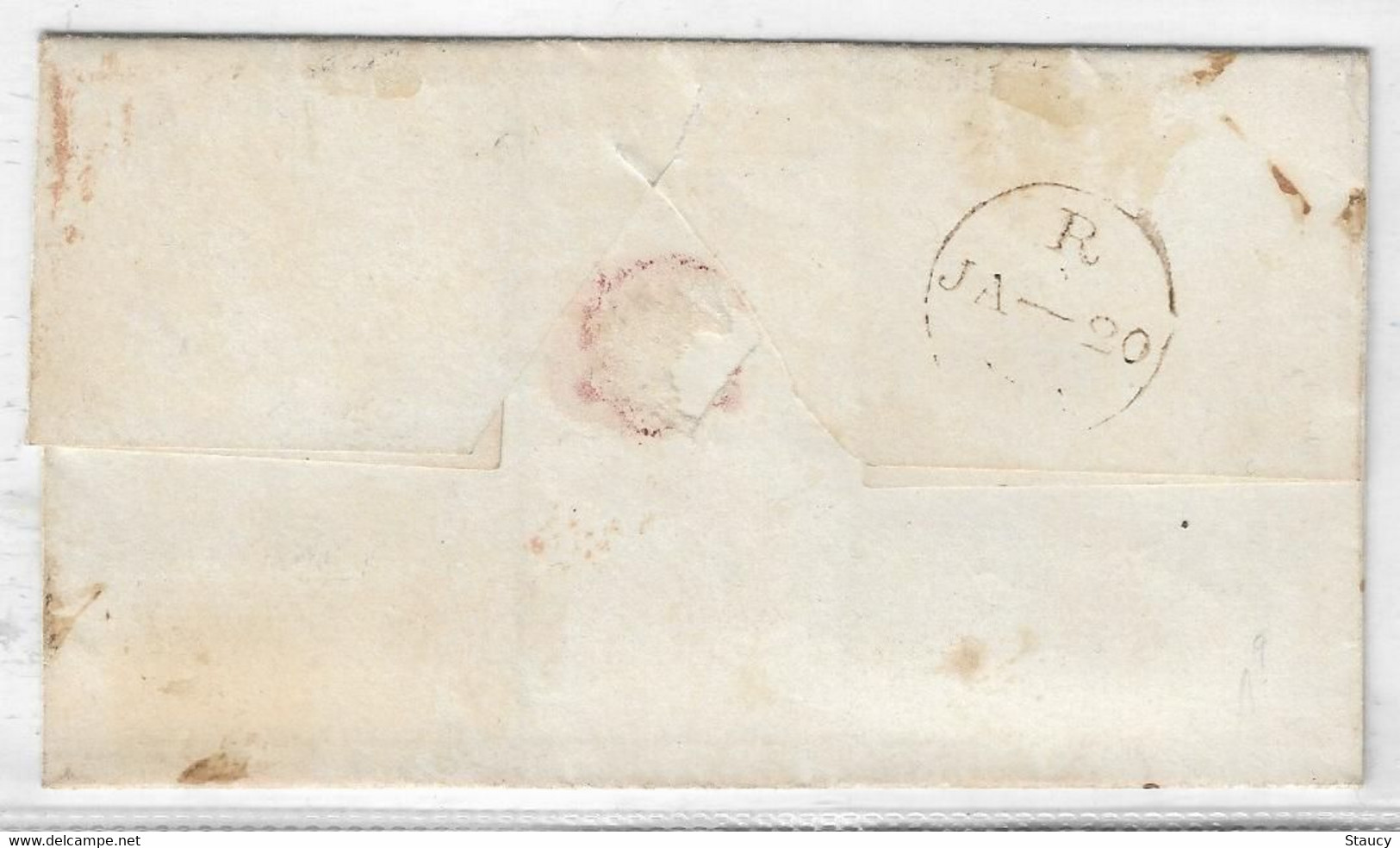 UK GB GREAT BRITAIN 1841 SG1 One Penny Black On Cover Morristown To Haverfordwest (KL) Used As Per Scan - Lettres & Documents