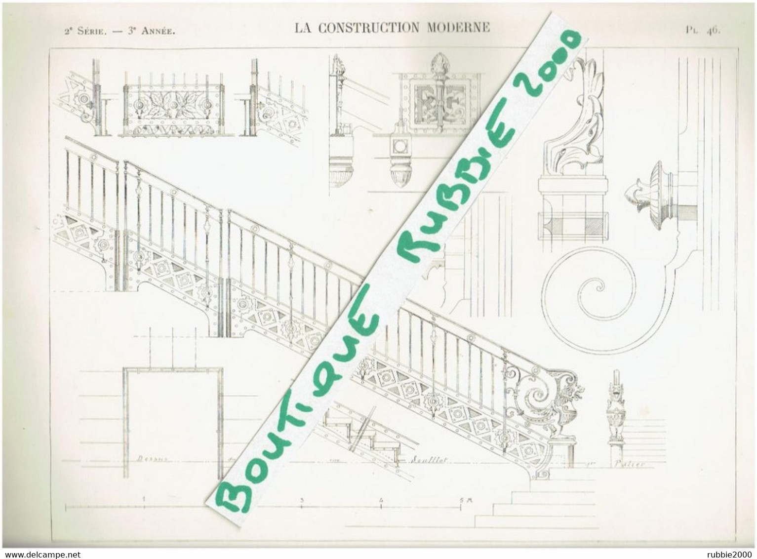 4 PLANS DESSINS 1897 PARIS 5° FACULTE DE DROIT PARIS II PANTHEON RUE SAINT JACQUES PAR L ARCHITECTE LHEUREUX ART NOUVEAU - Paris