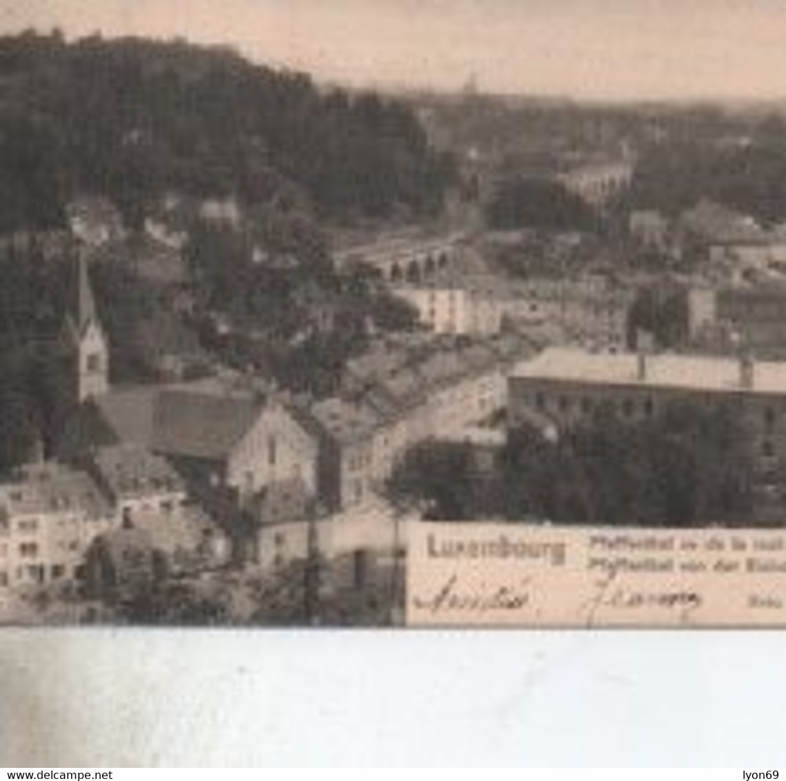 LUXZMBOURG  VUE DE LA ROUTE D  ECHEN AGE D OR OBLTERATION - Bettemburg