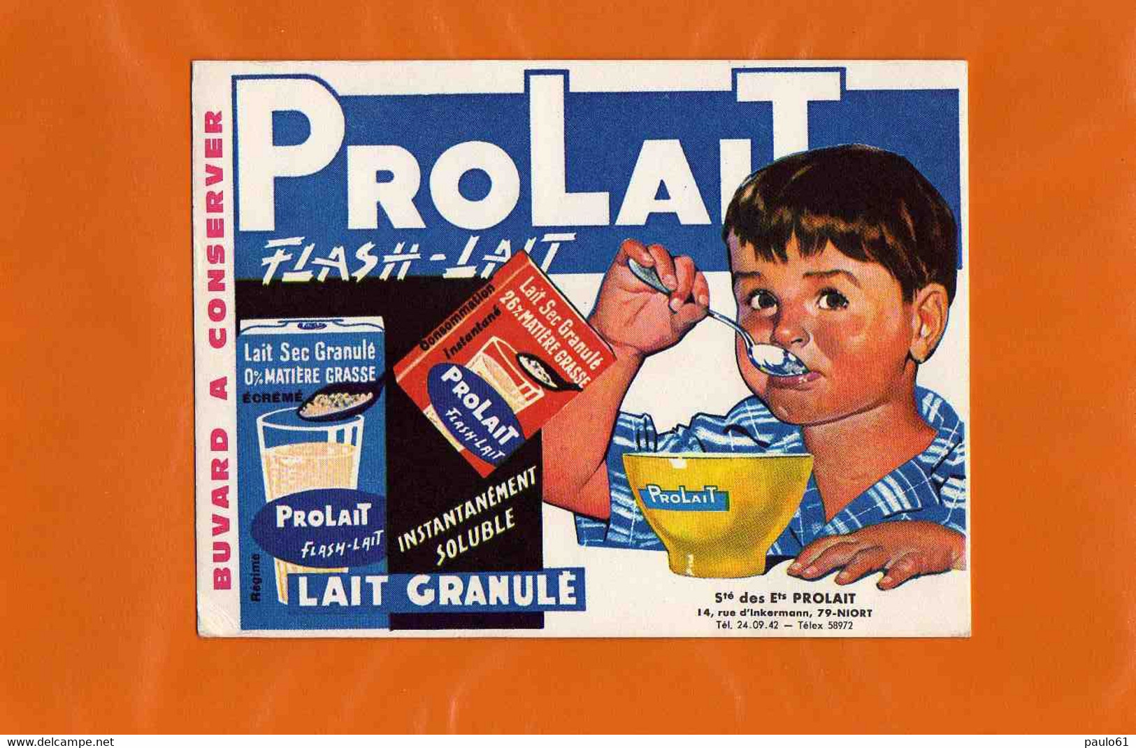 BUVARD  : Lait Granulé PROLAIT - Produits Laitiers