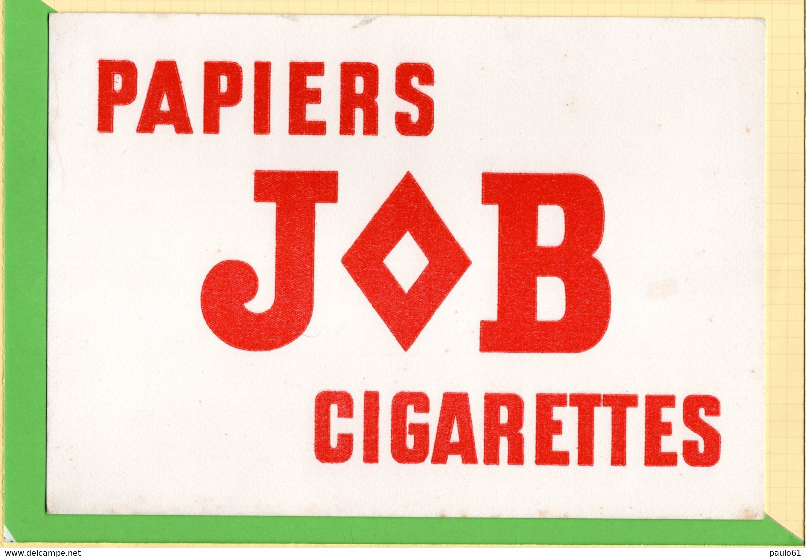 BUVARD &amp; Blotting Paper :Papiers JOB Cigarettes - Tobacco