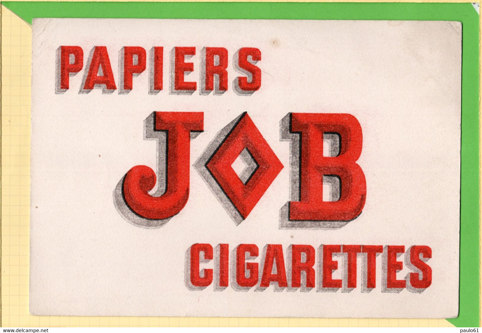 BUVARD &amp; Blotting Paper :Papiers JOB Cigarettes Ombrage Sur Les Lettres - Tabak