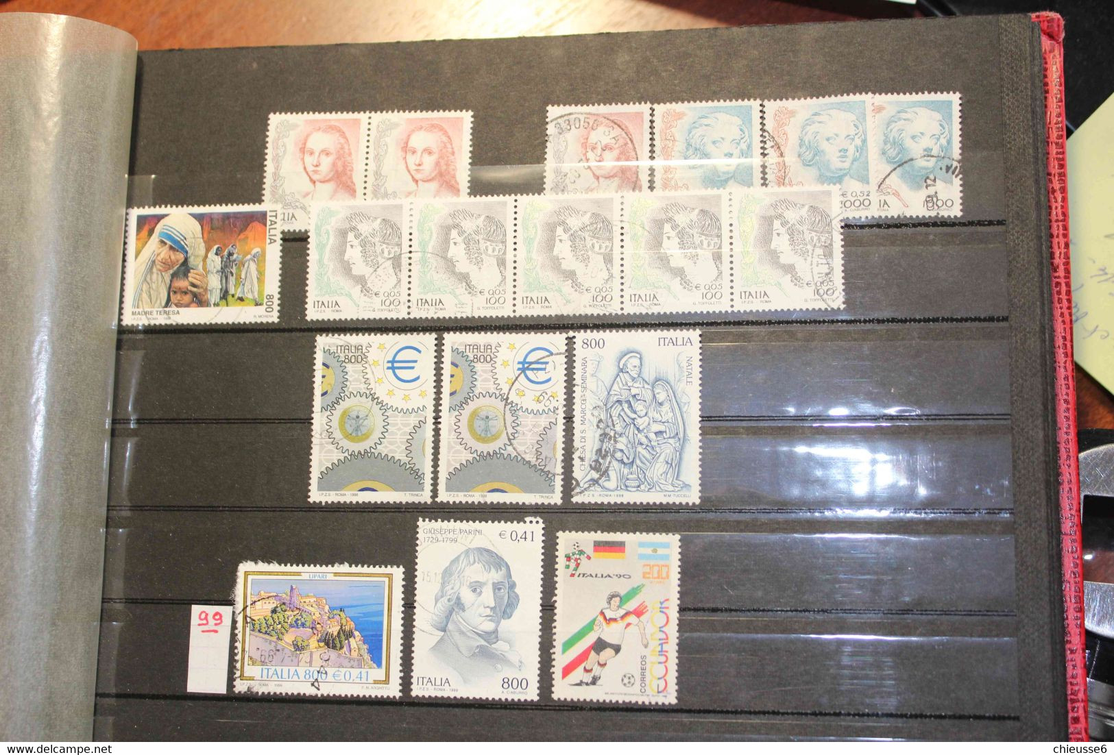 Italie - Collection + 600 timbres oblitérés environ