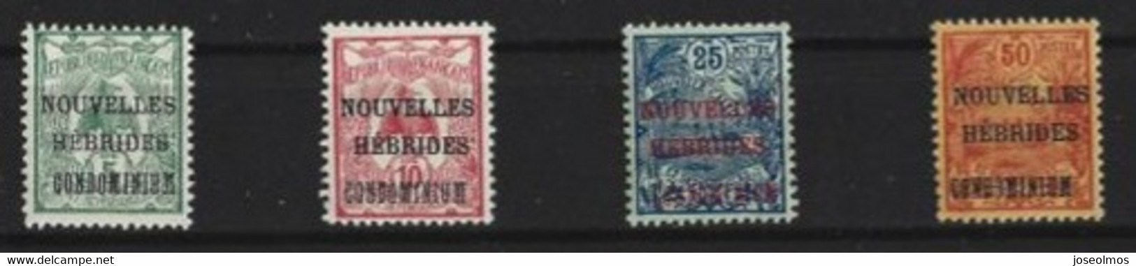 TIMBRES NOUVELLES HEBRIDES NEUF N°15* 16* 17* 18* - Unused Stamps