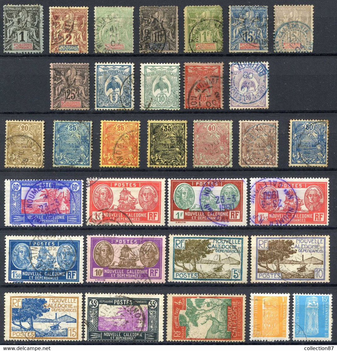 NCE - NOUVELLE CALEDONIE < 32 Valeurs Ø Oblitéré Avec Quelques Beaux Cachets - Ø Used - Collections, Lots & Series