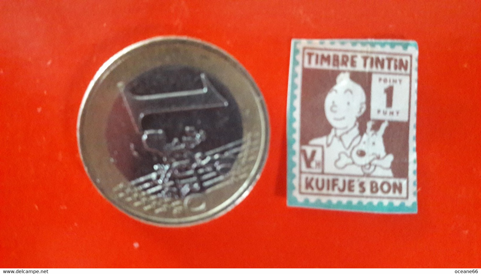 Chromo Timbre Tintin Kuifje's Bon 1 Point - Chromo's
