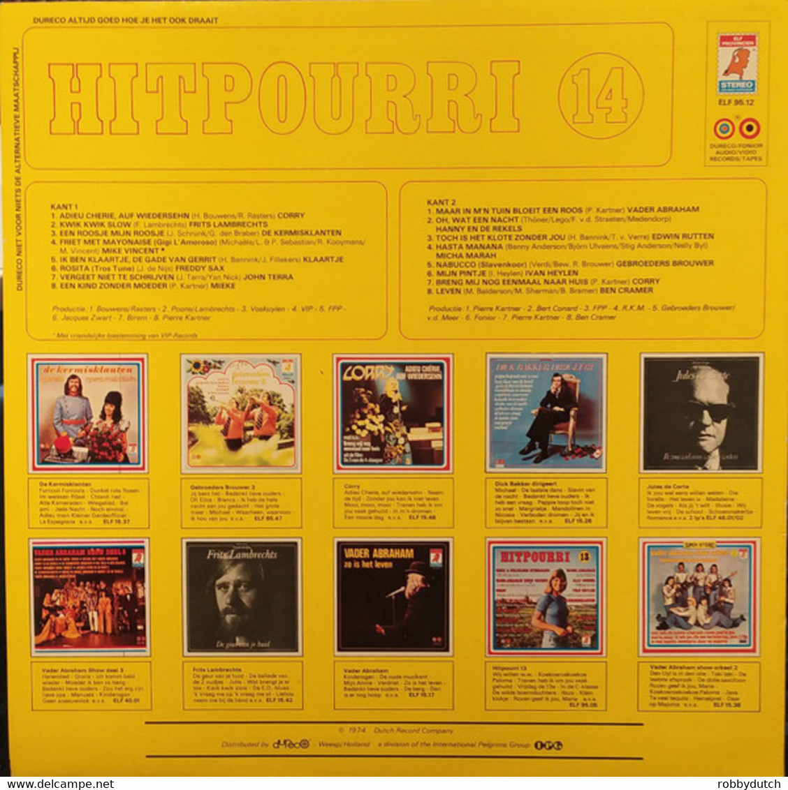 * LP *  HITPOURRI 14 - DIV. Art. (Holland 1974 EX-/EX-) - Autres - Musique Néerlandaise