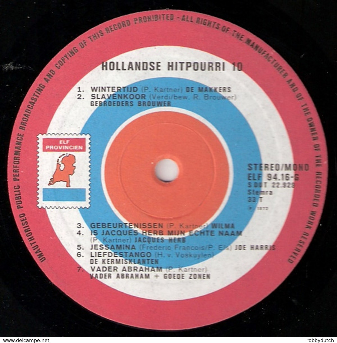 * LP *  HOLLANDSE HITPOURRI 10 - DIV. ART. (Holland 1972) - Autres - Musique Néerlandaise