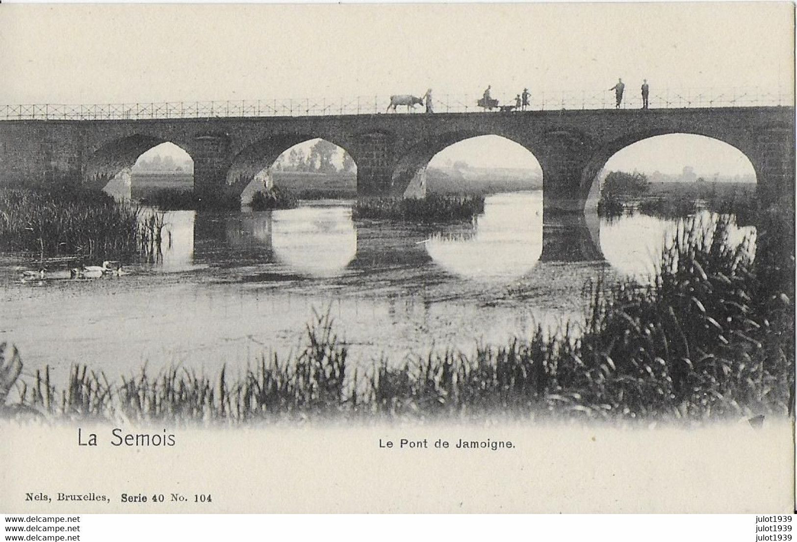 JAMOIGNE ..-- Nels 40 , N° 104 . Le PONT . Sur Le PONT , Charrette à Chien De La Livreuse De PAIN !!!  Vache !!! - Tintigny