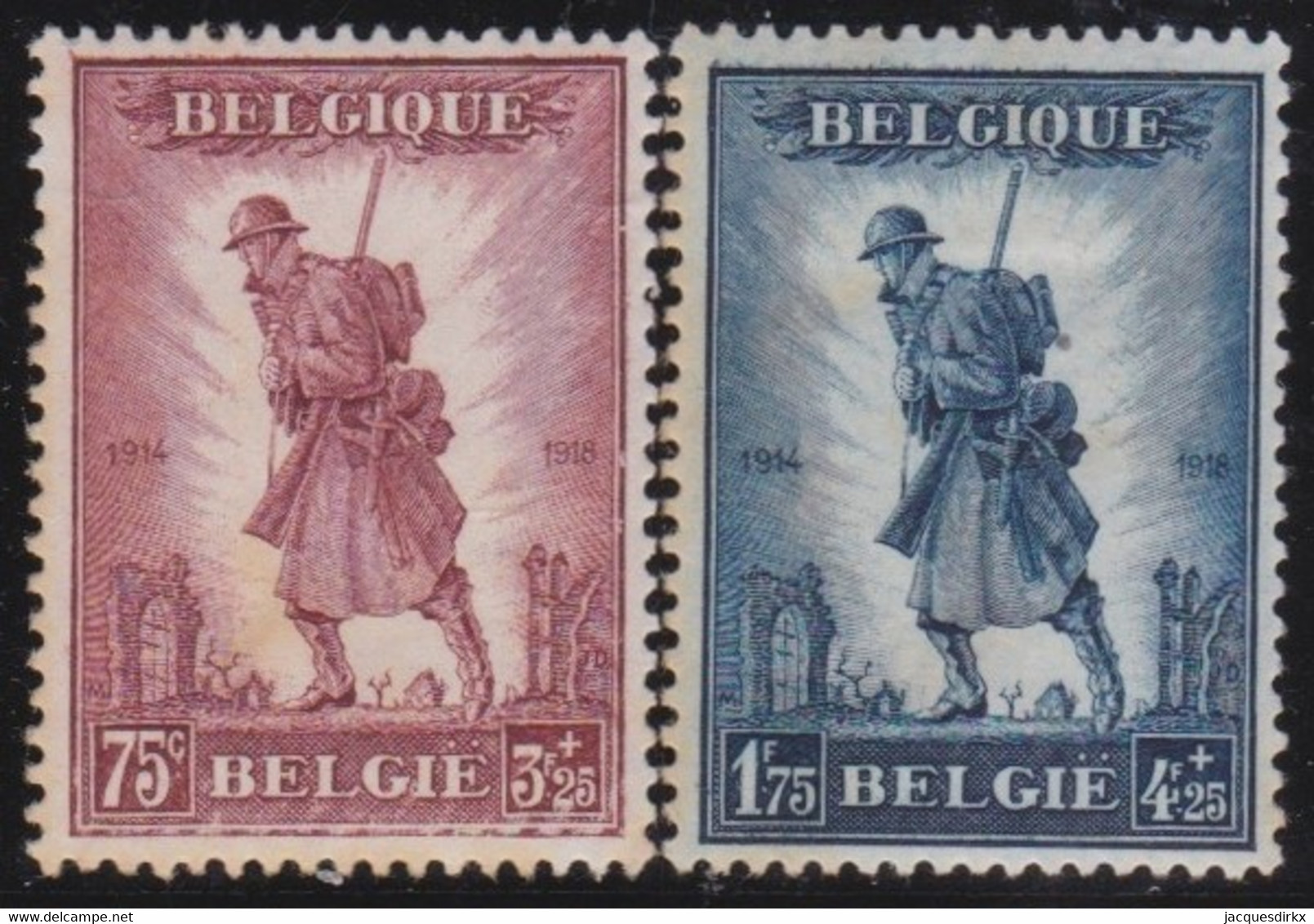 Belgie  .  OBP   .    351/352  (2 Scans)   .    *  .    Ongebruikt Met Gom   .   /    .  Neuf Avec Gomme - Unused Stamps