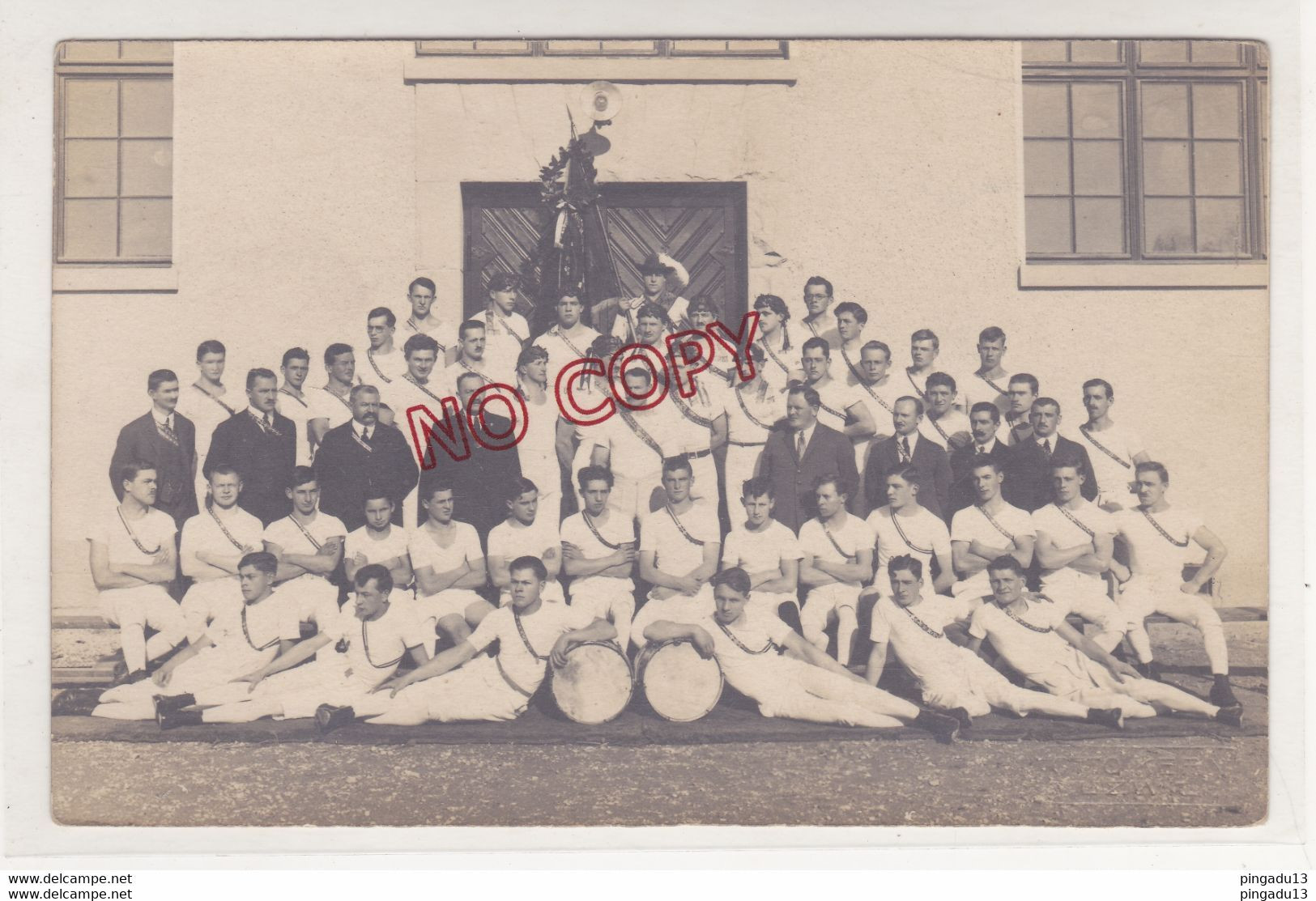 Fixe Carte Photo Otto Kern Uzwil L'équipe De Gymnastique Vers 1925 - Uzwil