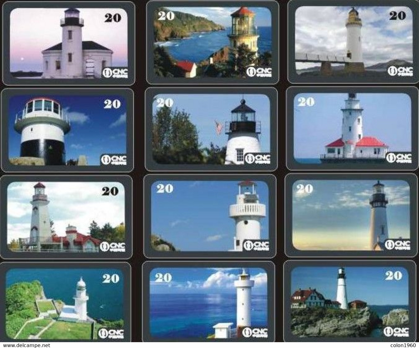 CHINA. FAROS - LIGHTHOUSES. SERIE OF 12 CARDS. CNC-NMG-07-14(1-12/12-12). (038) - Leuchttürme