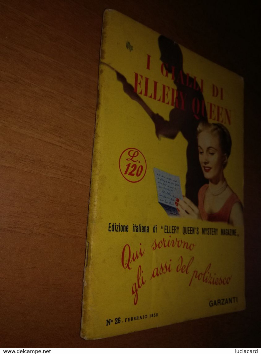 LIBRO I GIALLI DI ELLERY QUEEN N.26 FEBBRAIO 1952 GARZANTI - Gialli, Polizieschi E Thriller