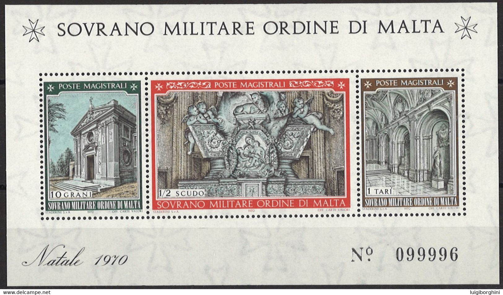 SOVRANATO MILITARE DI MALTA Natale 1970 Foglietto Nuovo** - Malta (Orden Von)