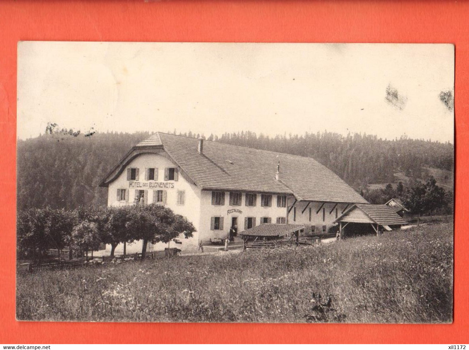 KCC-21 Les Bugnenets Chasseral Hotel Pension  Circulé Vers Les Hauts-Geneveys , Date Illisible - Les Hauts-Geneveys