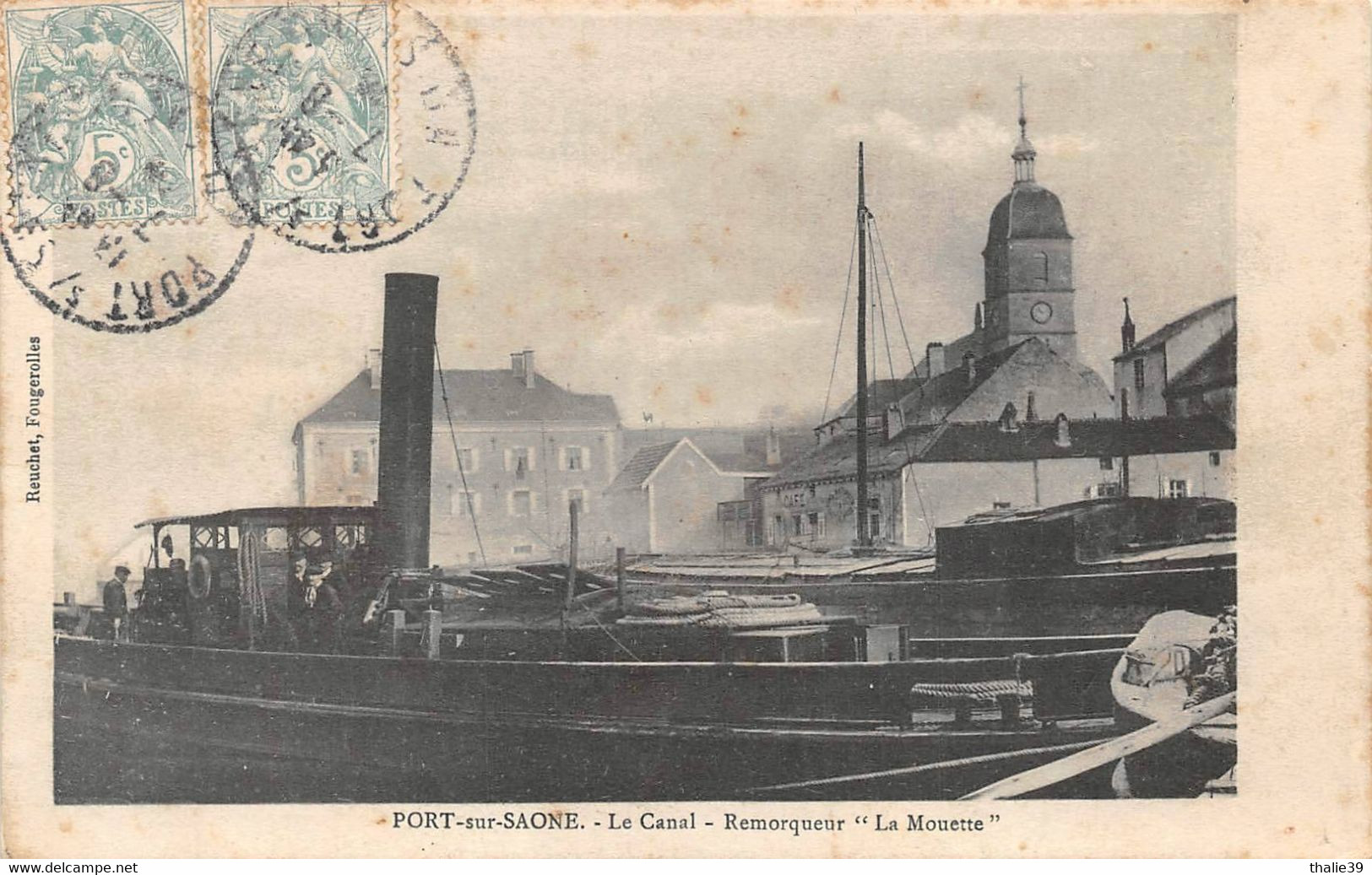 Port Sur Saône Péniche Péniches Remorqueur La Mouette - Port-sur-Saône