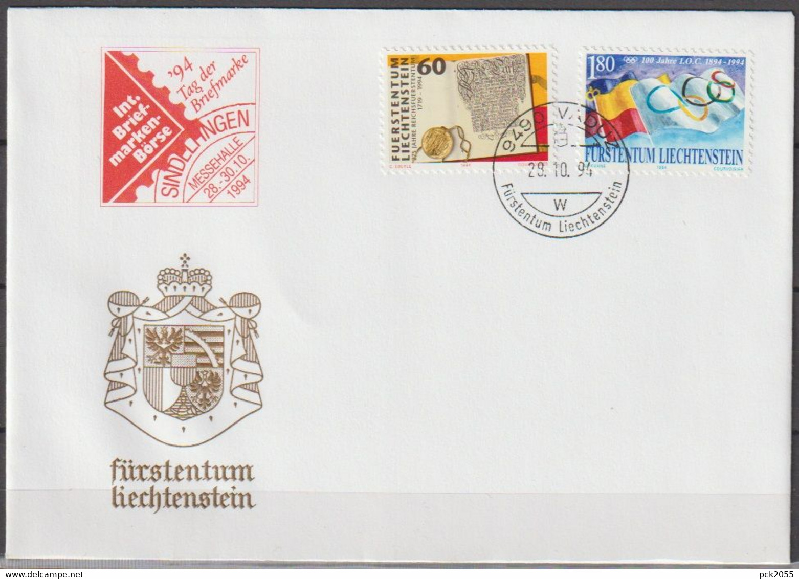 Lichtenstein  1994 MiNr.1081 - 1082 Jahrestage Und Ereignisse Messe Sindelfingen( D 664 ) Günstige Versandkosten - Briefe U. Dokumente