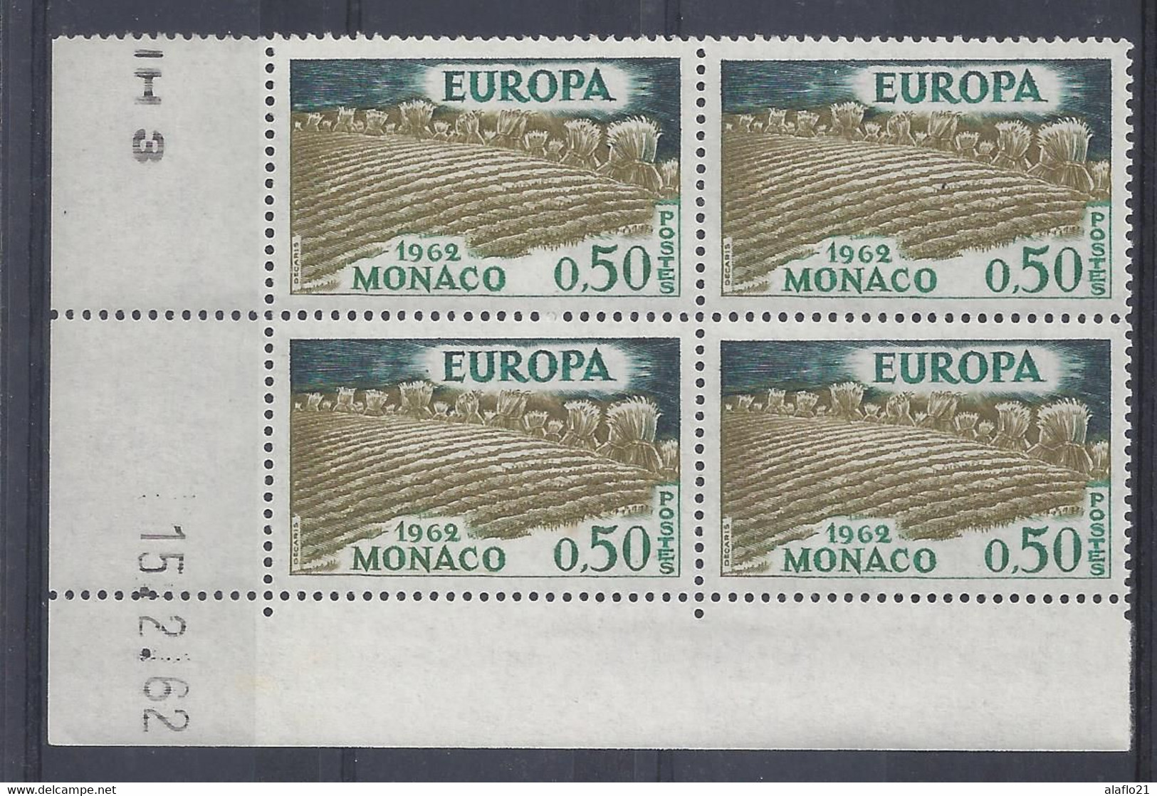 MONACO - N° 572 - EUROPA 1962 - Bloc De 4 COIN DATE - NEUF SANS CHARNIERE - 15/2/62 - Ungebraucht