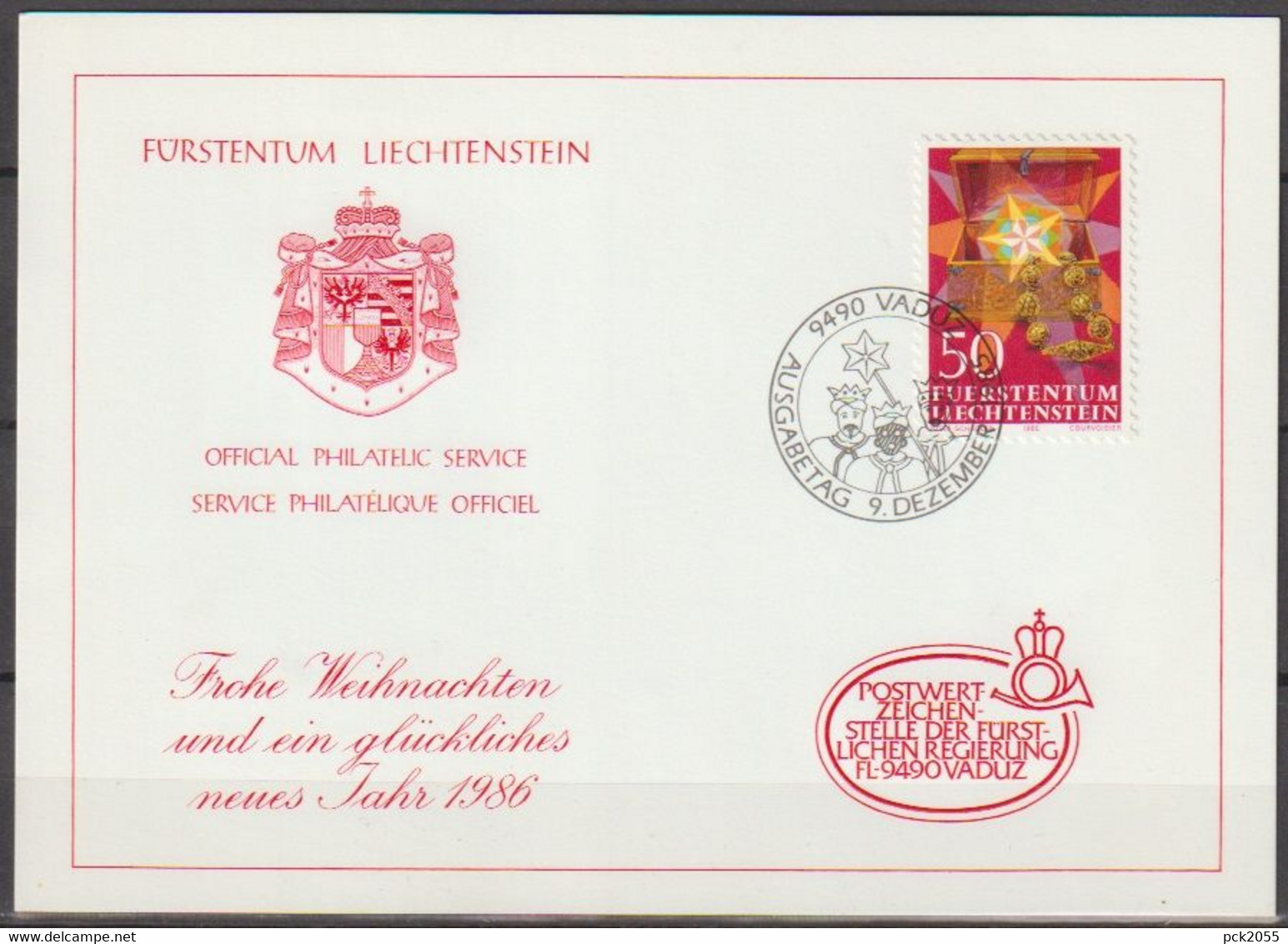 Lichtenstein  1985 MiNr.885 Weihnachten Postwertzeichen Stelle Der Fürstlichen Regierung( D 720 ) Günstige Versandkosten - Cartas & Documentos