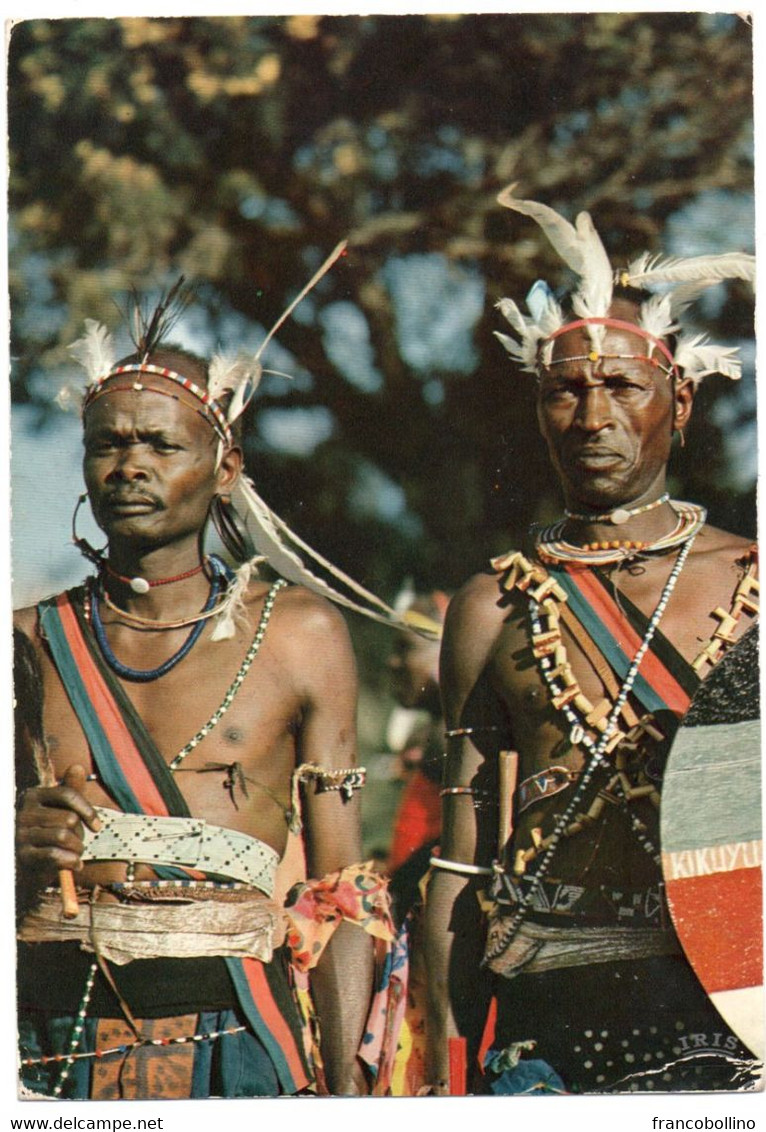 KIKUYU DANCERS (KIAMBU) / WITH RWANDA THEMATIC STAMPS - UNESCO/SNAKE - Ruanda