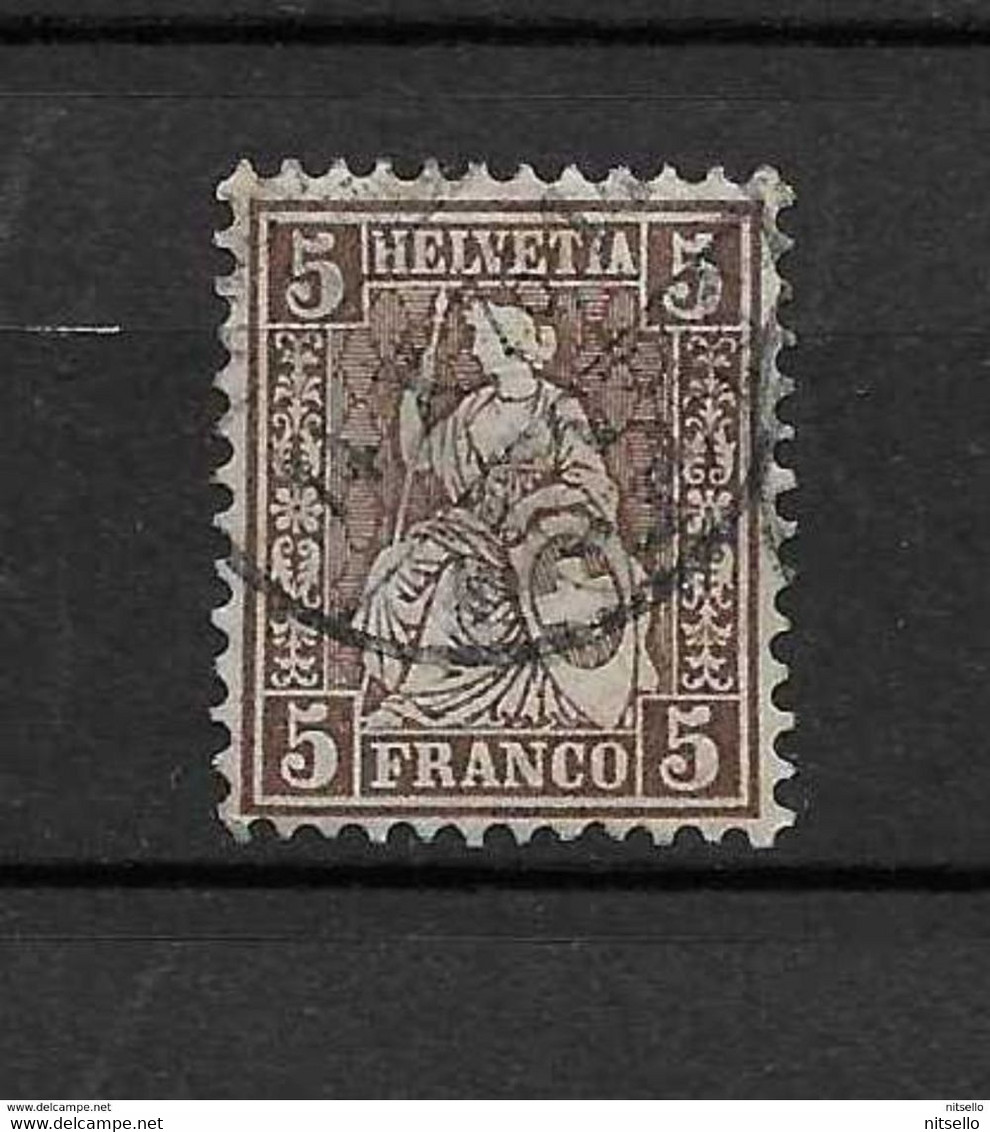 LOTE 1377  /// (C006)  SUIZA 1867   YVERT Nº: 50  // CATALOG/COTE: 8€ - Used Stamps