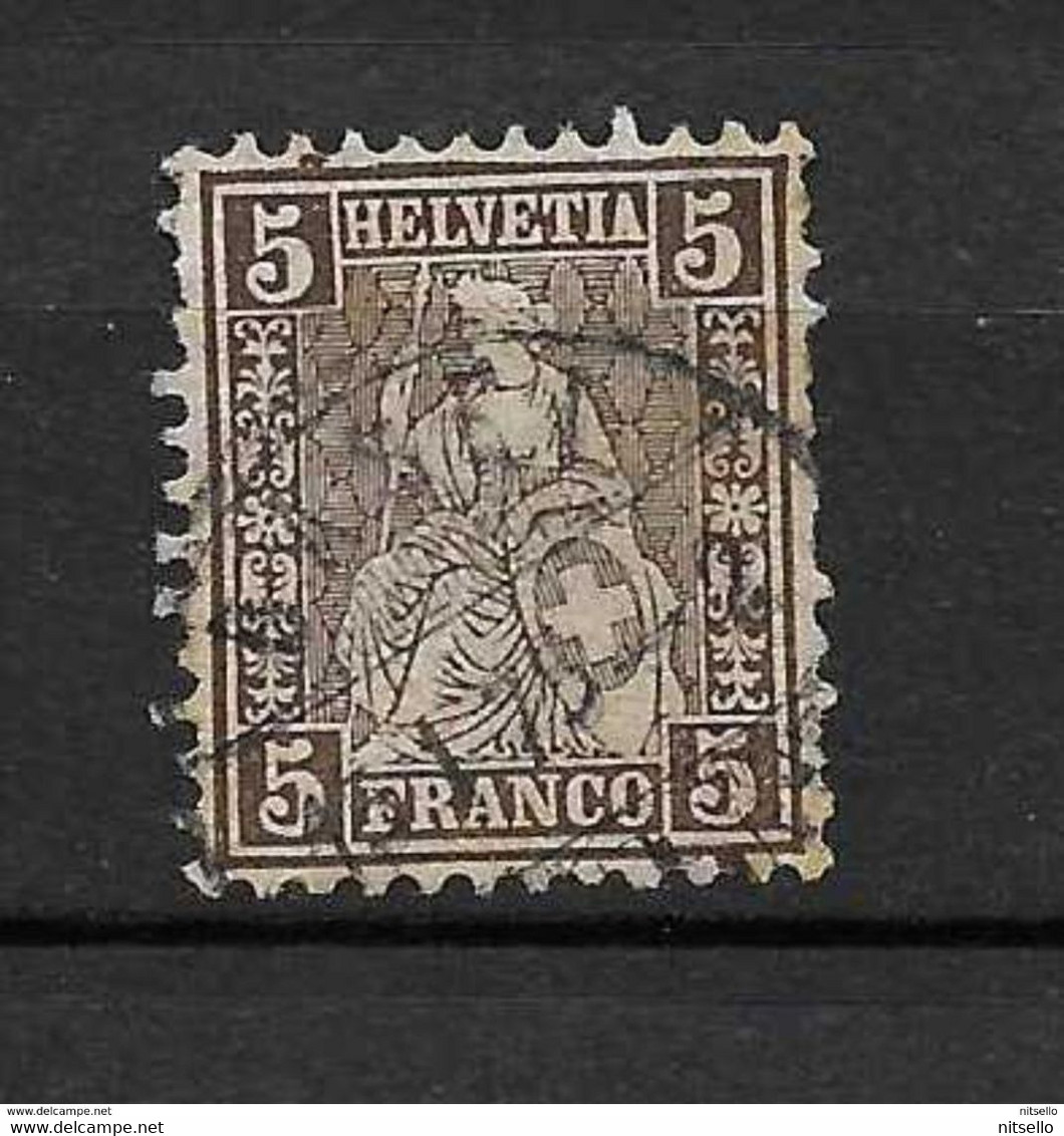LOTE 1377  /// (C006)  SUIZA 1867   YVERT Nº: 50  // CATALOG/COTE: 8€ - Used Stamps