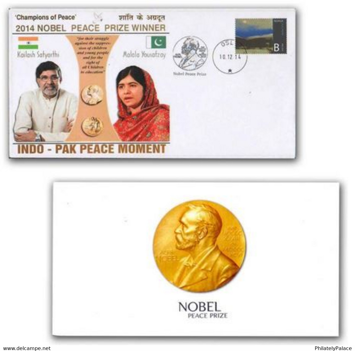 Norway 2014 Nobel Peace Prize Winner Pvt. Cover With Folder (**) MNH - Storia Postale