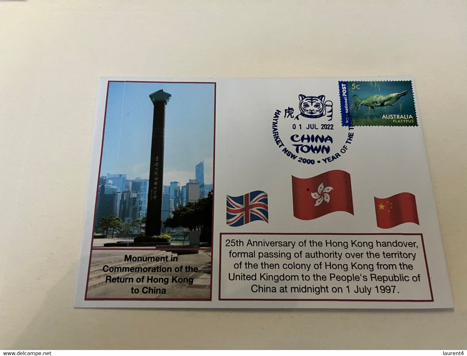 (2 G 16) 25th Anniversary Of Hong Kong Returning To China (1 July 1997 To 1 July 2022) - Covers & Documents