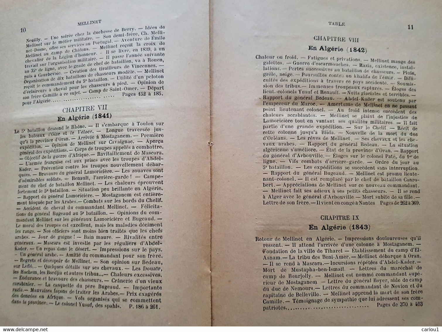 C1  ARMEE AFRIQUE Le GENERAL MELLINET EN AFRIQUE Algerie LEGION Espagne NAPOLEON - Français