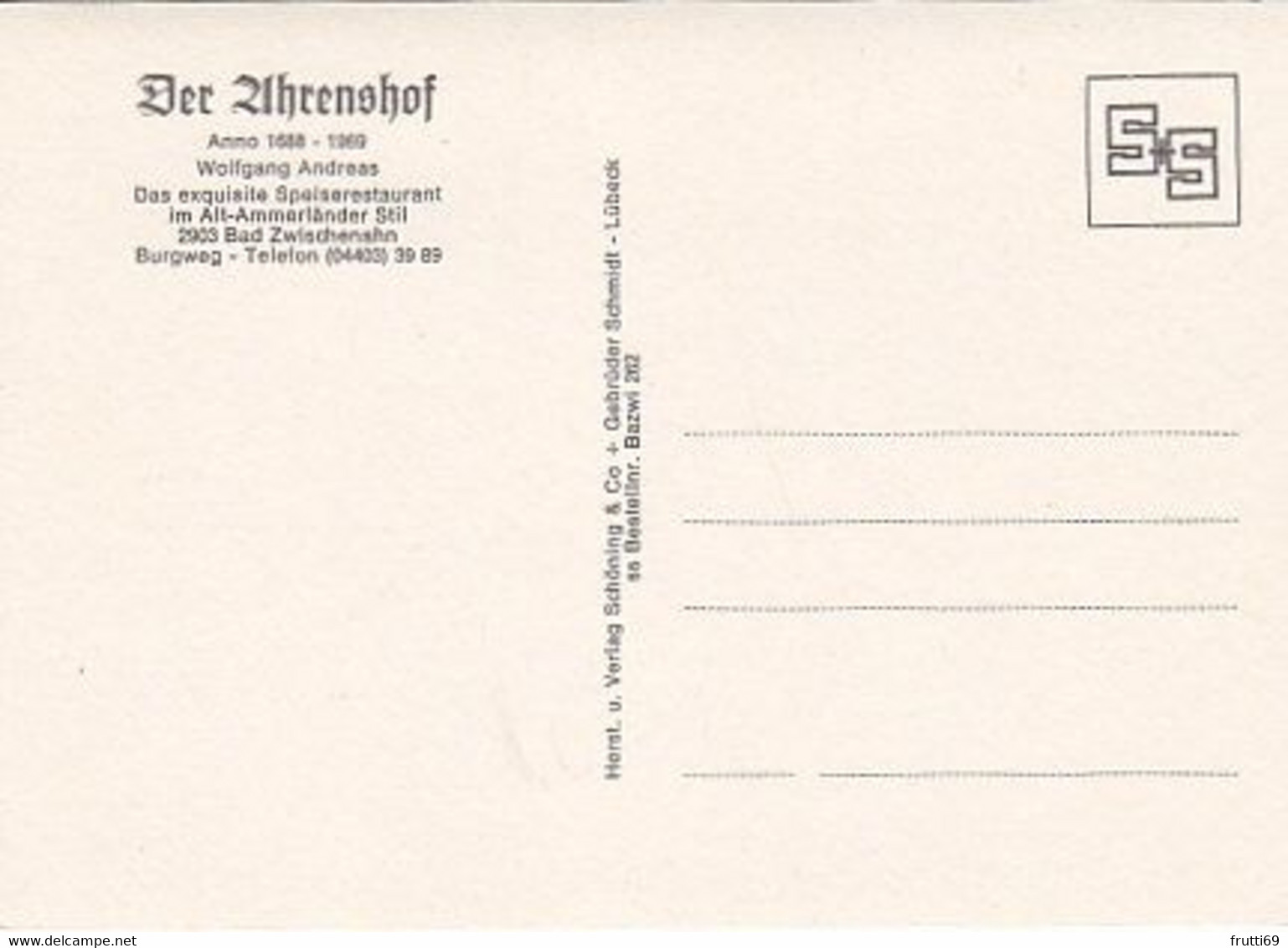 AK 071998 GERMANY - Bad Zwischenahn - Der Ahrenshof - Bad Zwischenahn