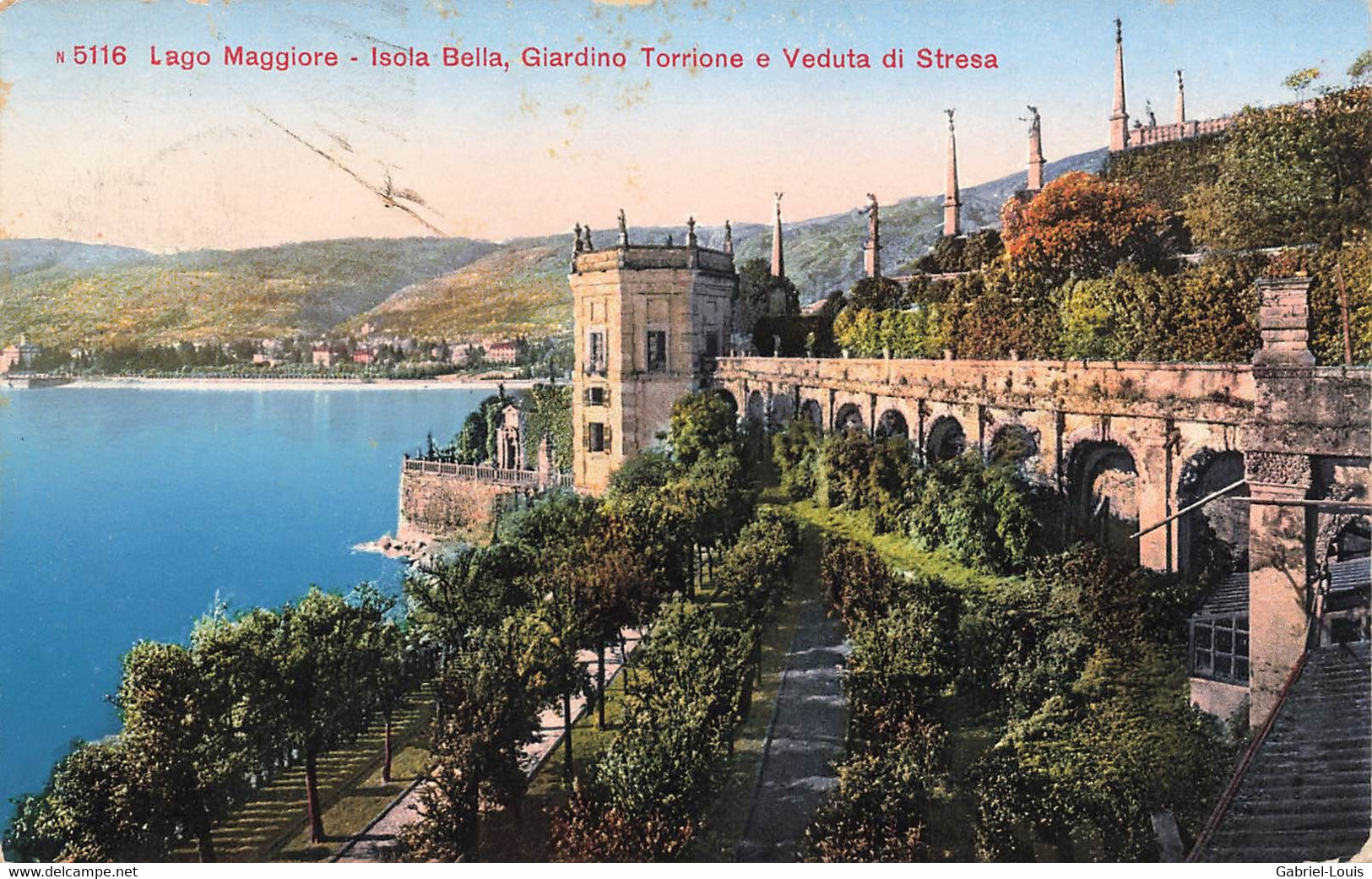 Lago Maggiore Isola Bella Giardino Torrione Di Stresa 1920 - Tresa