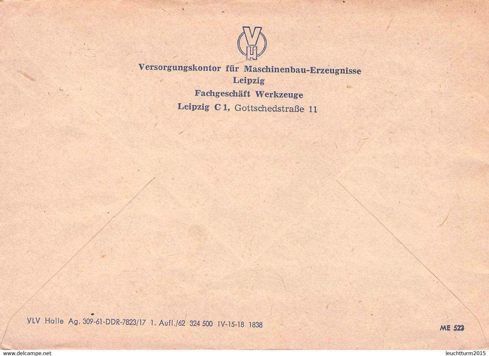 DDR - BRIEF 1963 ROLLENSTEMPEL LEIPZIG Mi #846 / ZO352 - Cartas & Documentos