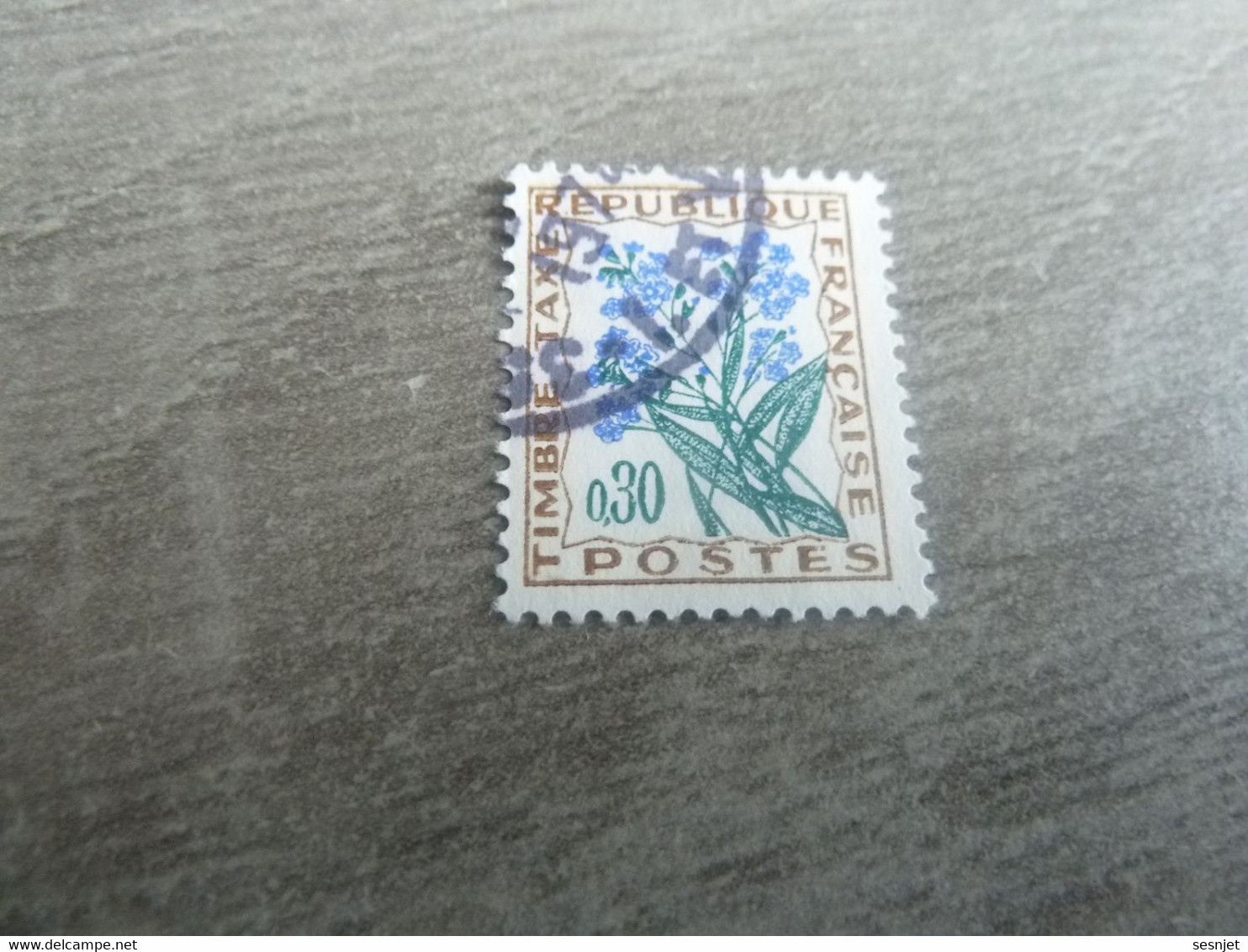 Fleurs Des Champs - Myosotis - 30c. - Yt Taxe 99 - Brun, Vert Foncé Et Outremer - Oblitéré - Année 1964 - - 1960-.... Oblitérés