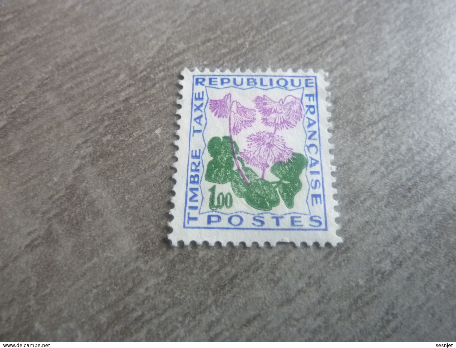 Fleurs Des Champs - Soldanelle Des Alpes - 1f. - Yt Taxe 102 - Outremer, Vert Et Lilas - Oblitéré - Année 1964 - - 1960-.... Usati