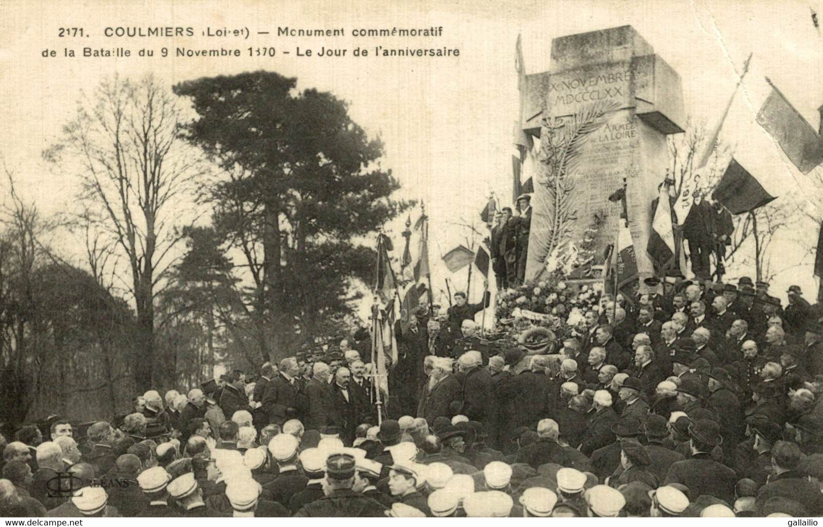 COULMIERS MONUMENT COMMEMORATIF DE LA BATAILLE DU 9 NOVEMBRE 1870 LE JOUR DE L'ANNIVERSAIRE - Coulmiers