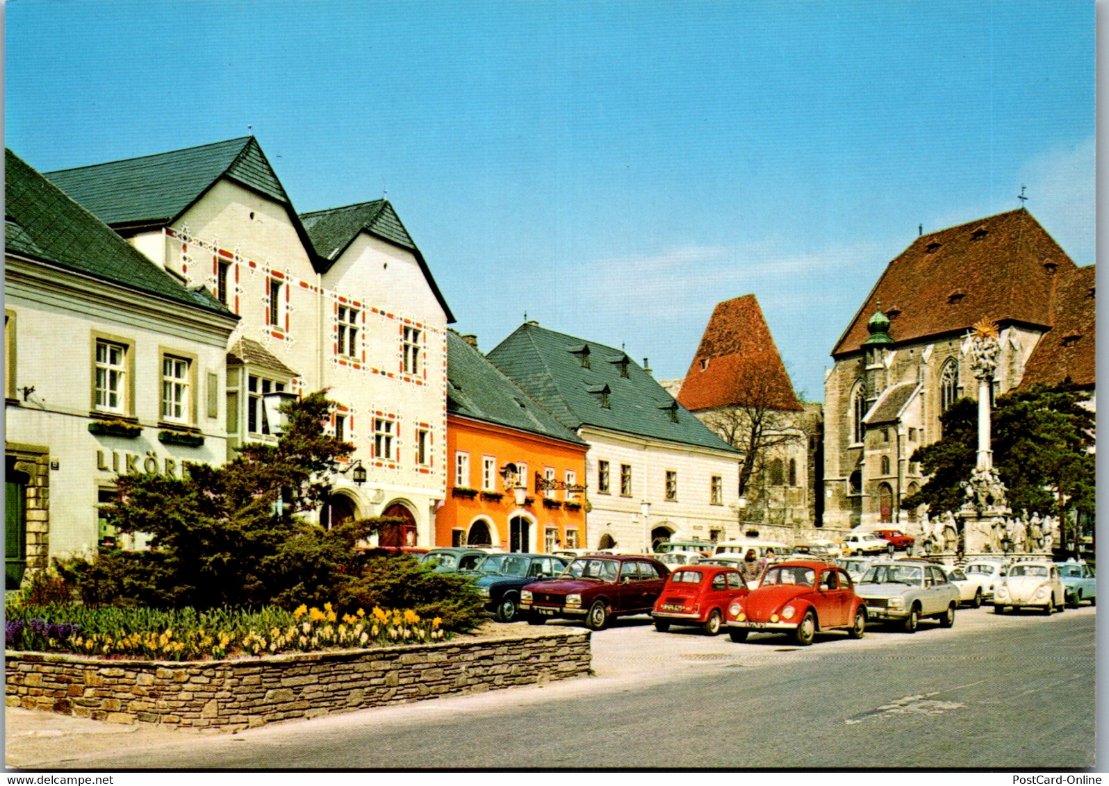 36465 - Niederösterreich - Perchtoldsdorf , Hauptplatz Mit Rathaus , Pfarrkirche , VW Käfer - Nicht Gelaufen - Perchtoldsdorf