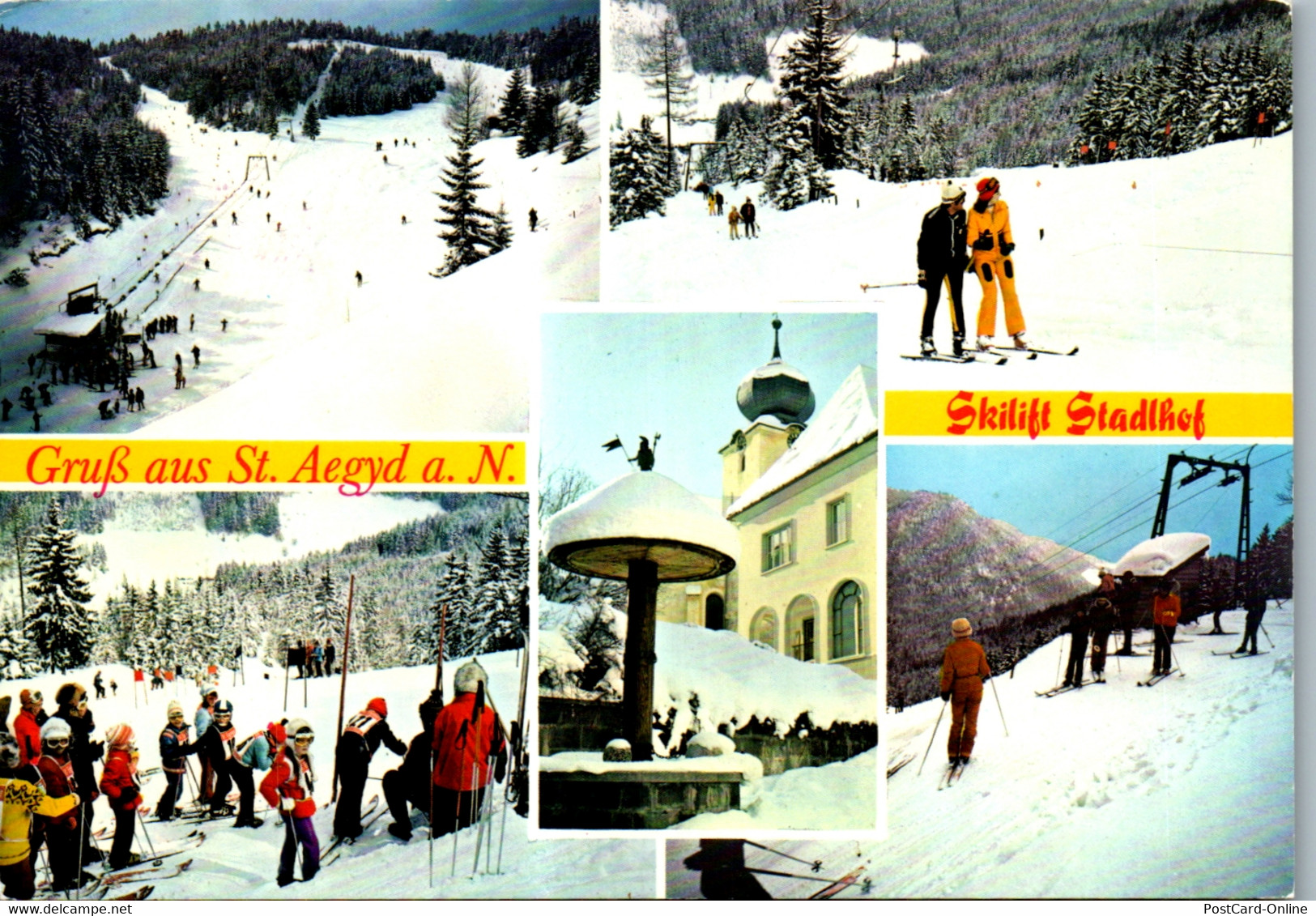 36491 - Niederösterreich - St. Aegyd A. N. , Skilift Stadlhof - Gelaufen 1991 - Lilienfeld