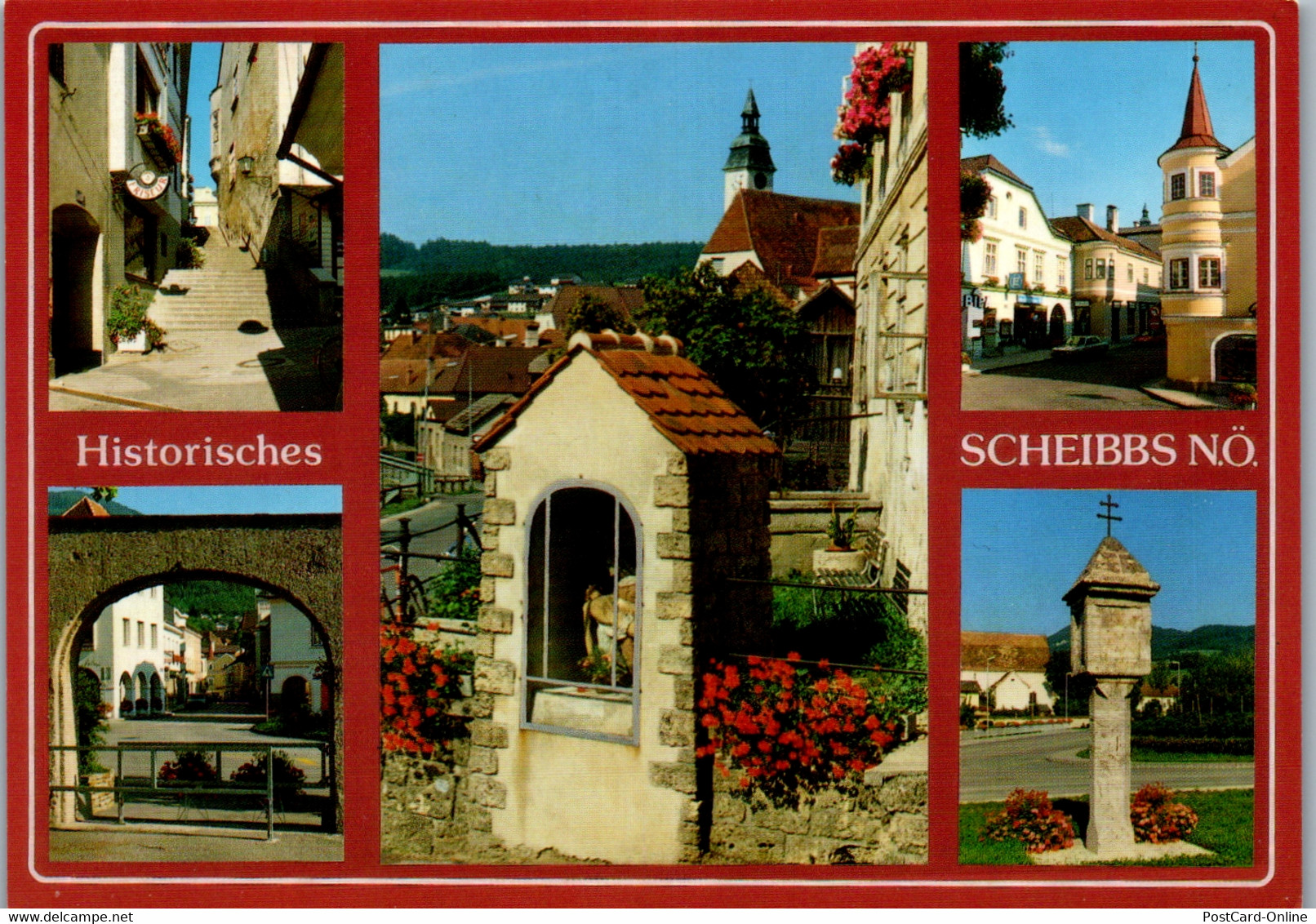 36522 - Niederösterreich - Scheibbs , Rathausstiege , Hauptstraße , Schmerzenskapelle , Bildstock , Mehrbildkarte - Nich - Scheibbs