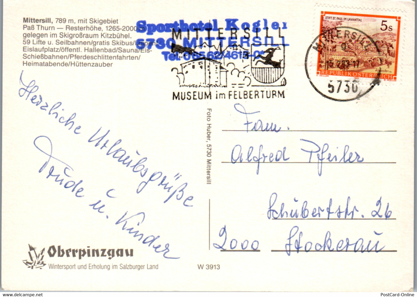 36595 - Salzburg - Mittersill , Paß Thurn , Resterhöhe , Mehrbildkarte - Gelaufen - Mittersill