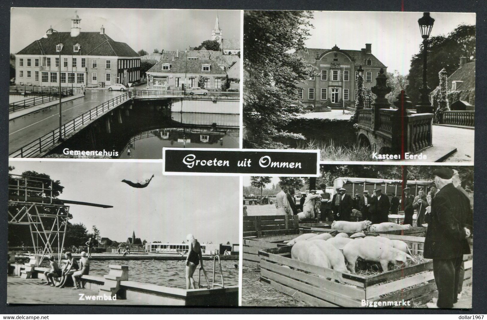 Groeten Uit Ommen , Zwembad , Kasteel Eerde- Used  - 2 Scans For Condition.(Originalscan !!) - Ommen