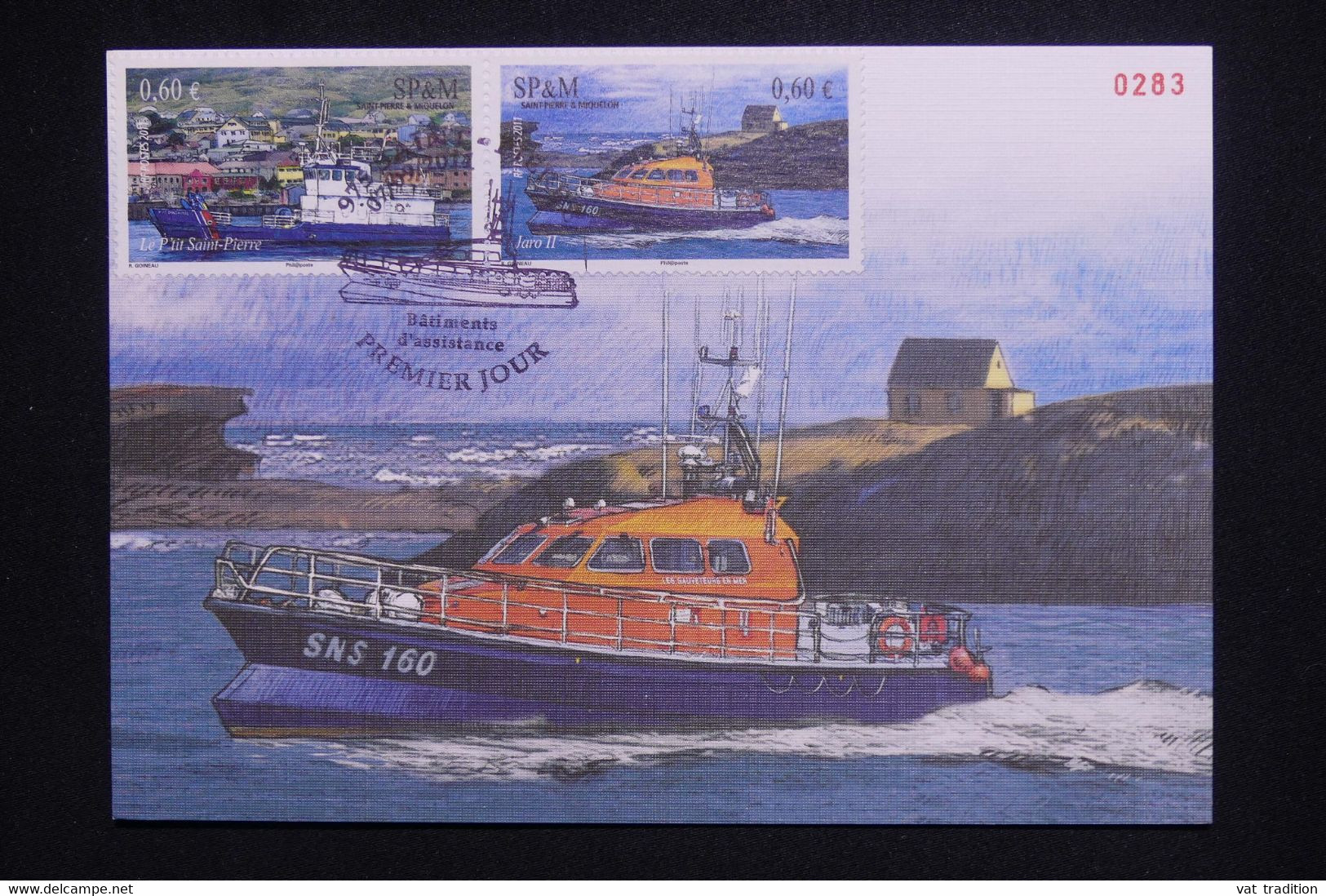 ST PIERRE ET MIQUELON - Carte Maximum En 2011 - Bateau D'assistance En Mer - L 127751 - Cartoline Maximum