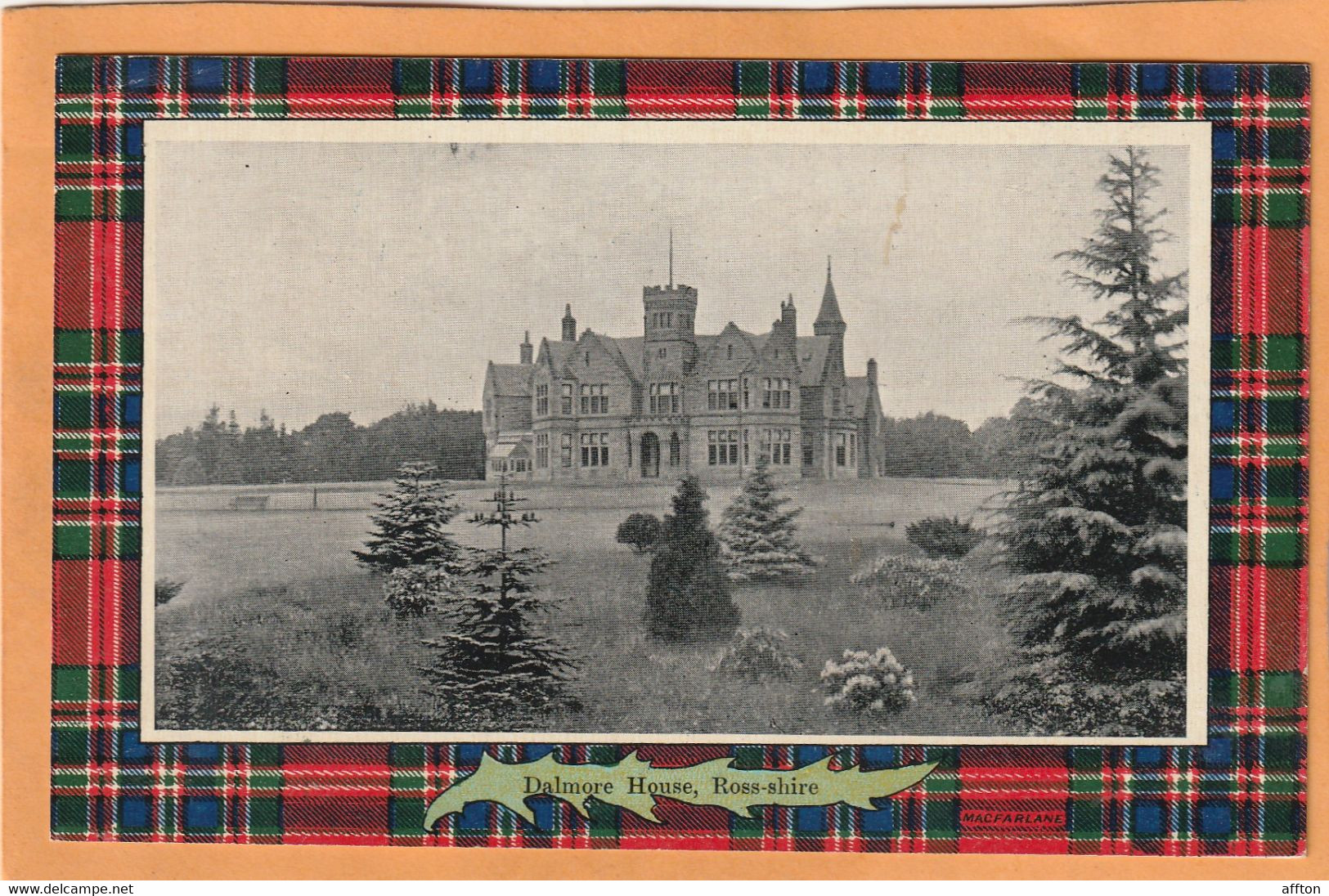 Dalmore House UK 1908 Postcard - Ross & Cromarty
